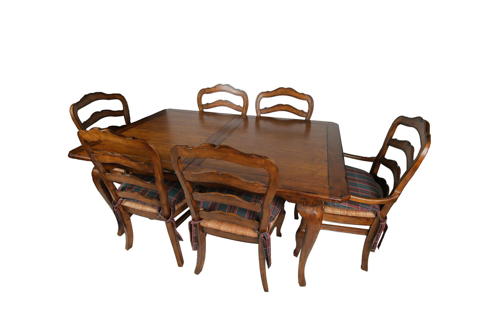 PROVINCIAL STYLE FRUITWOOD DINING SET (1 of 8)