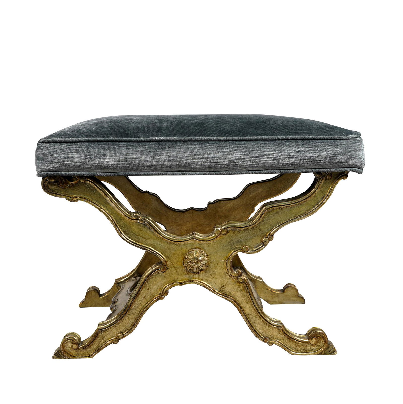 ROCOCO SILVER GILT BENCH (1 of 4)