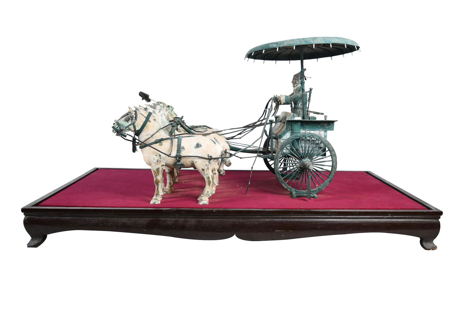 CHINESE MODEL OF A CARRIAGE WITH HORSES (1 of 5)