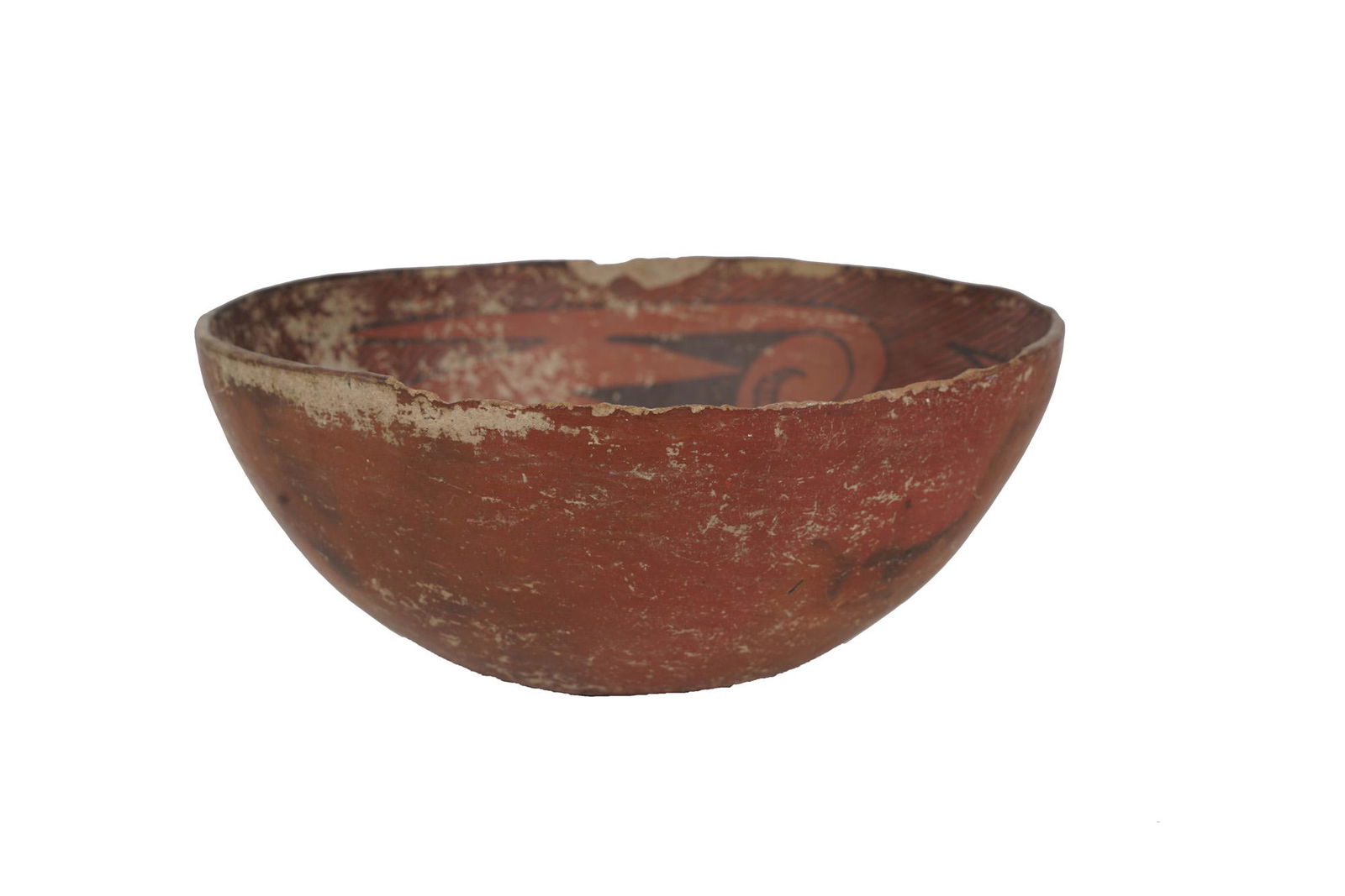 REDWARE POTTERY BOWL (1 of 6)