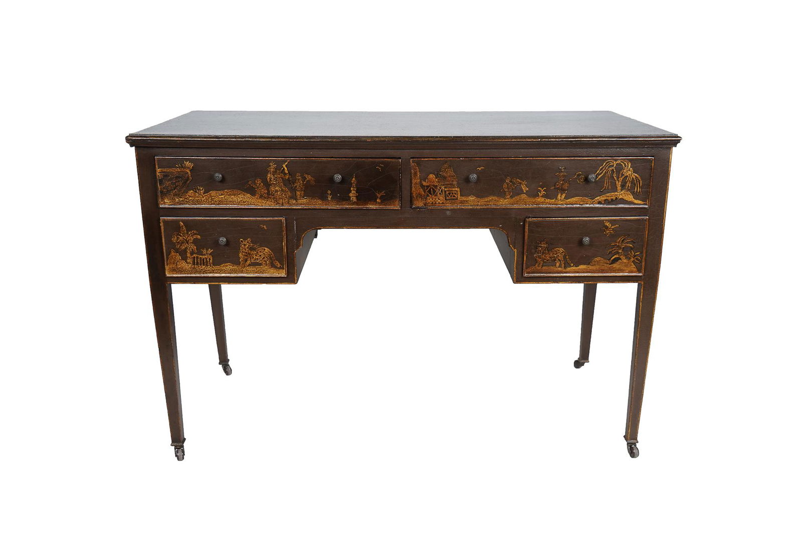 GEORGIAN STYLE CHINOISERIE WRITING TABLE (1 of 10)