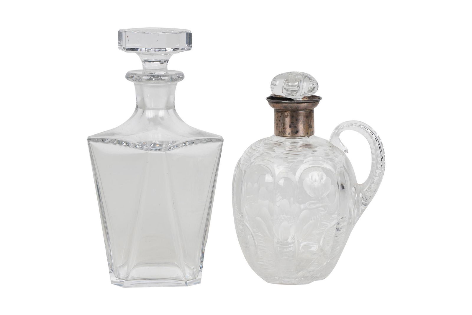 TWO CRYSTAL DECANTERS (1 of 12)