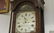 GEORGE III CARVED OAK & MAHOGANY TALL CASE CLOCK - 3