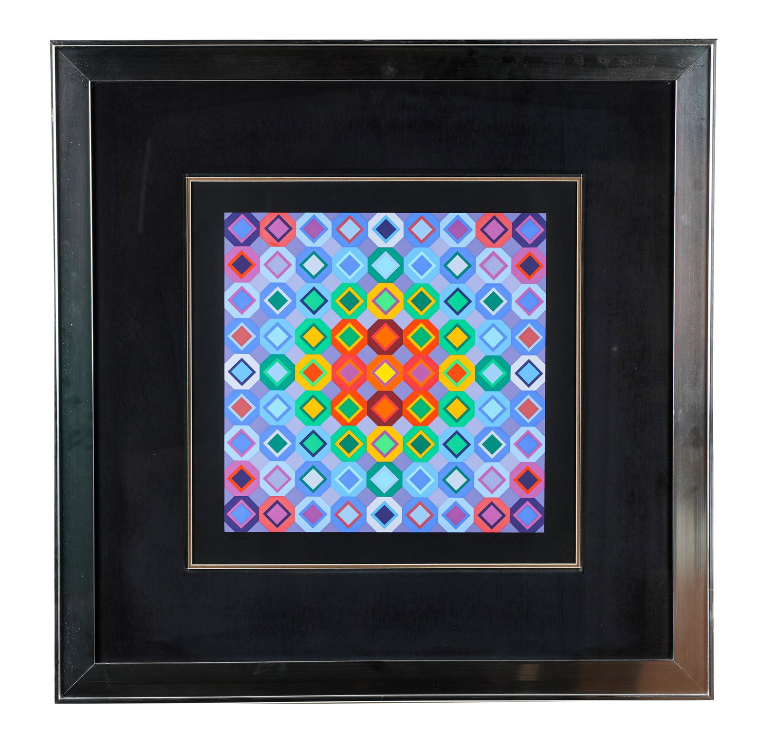 VICTOR VASARELY: "RESPONSES OF VASARELY": serigraph in color signed and numbered 231/340 15 1/4 inches square