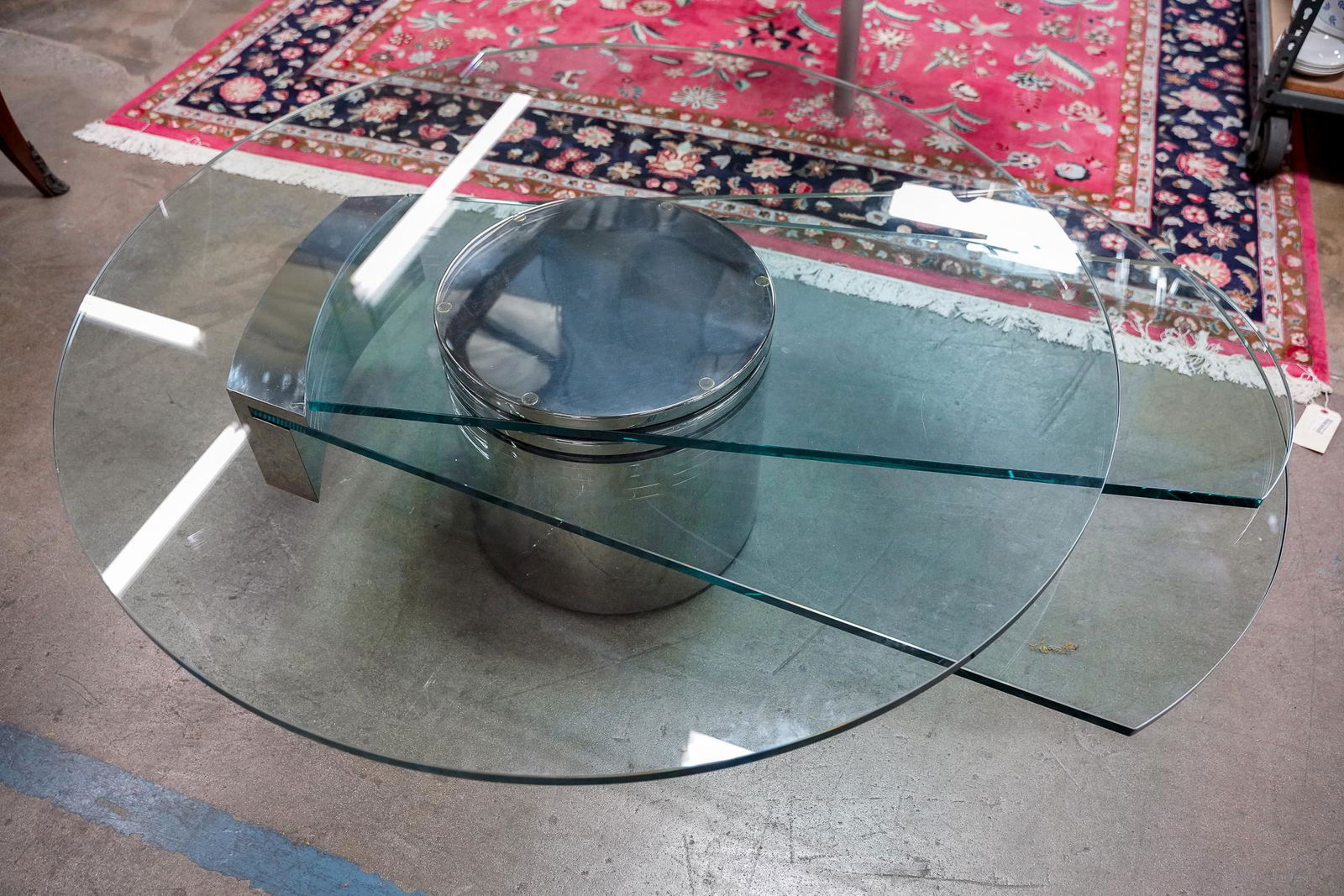 DAKOTA JACKSON CHROME & GLASS COFFEE TABLE (1 of 7)
