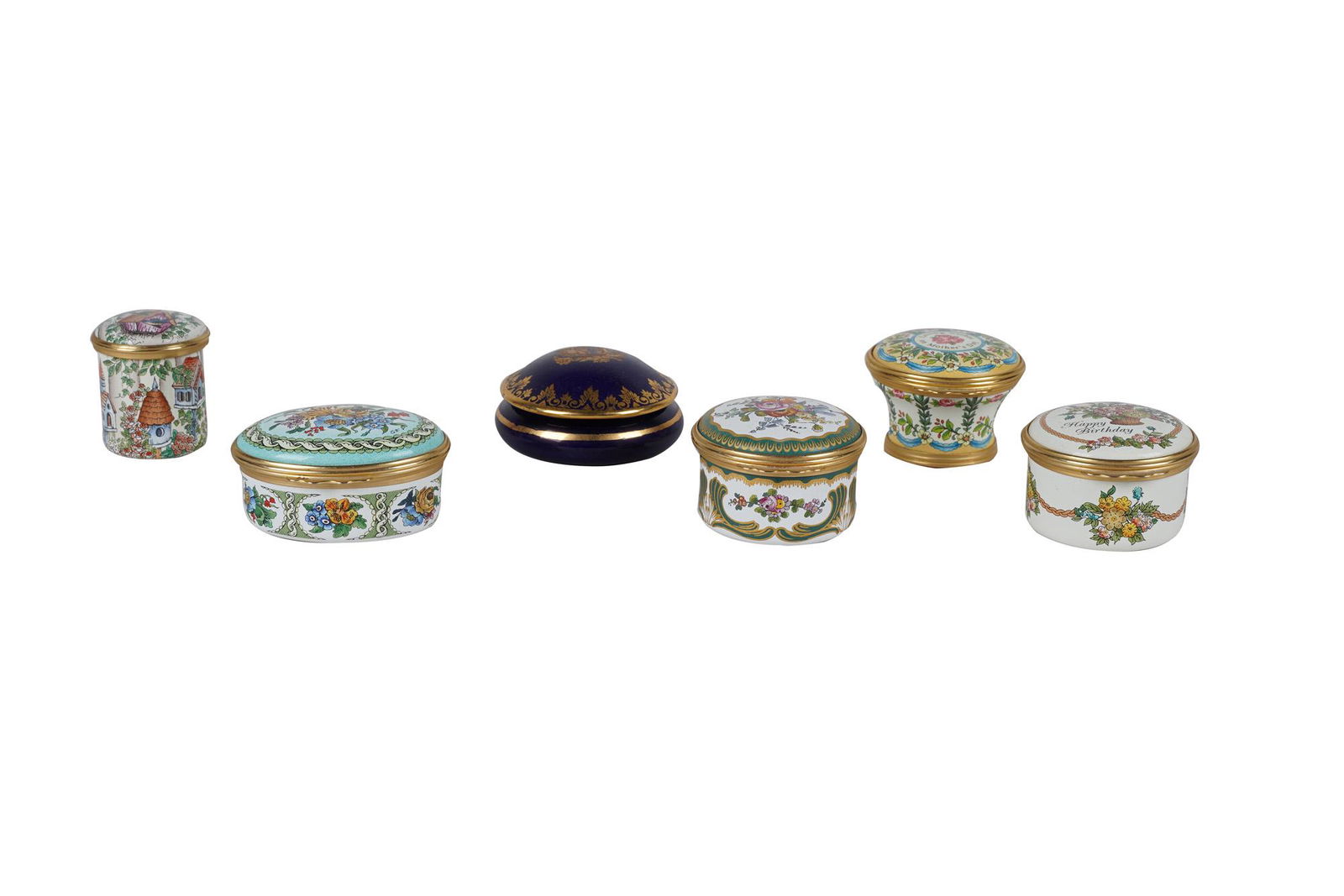 FIVE HALCYON DAY PORCELAIN BOXES (1 of 13)