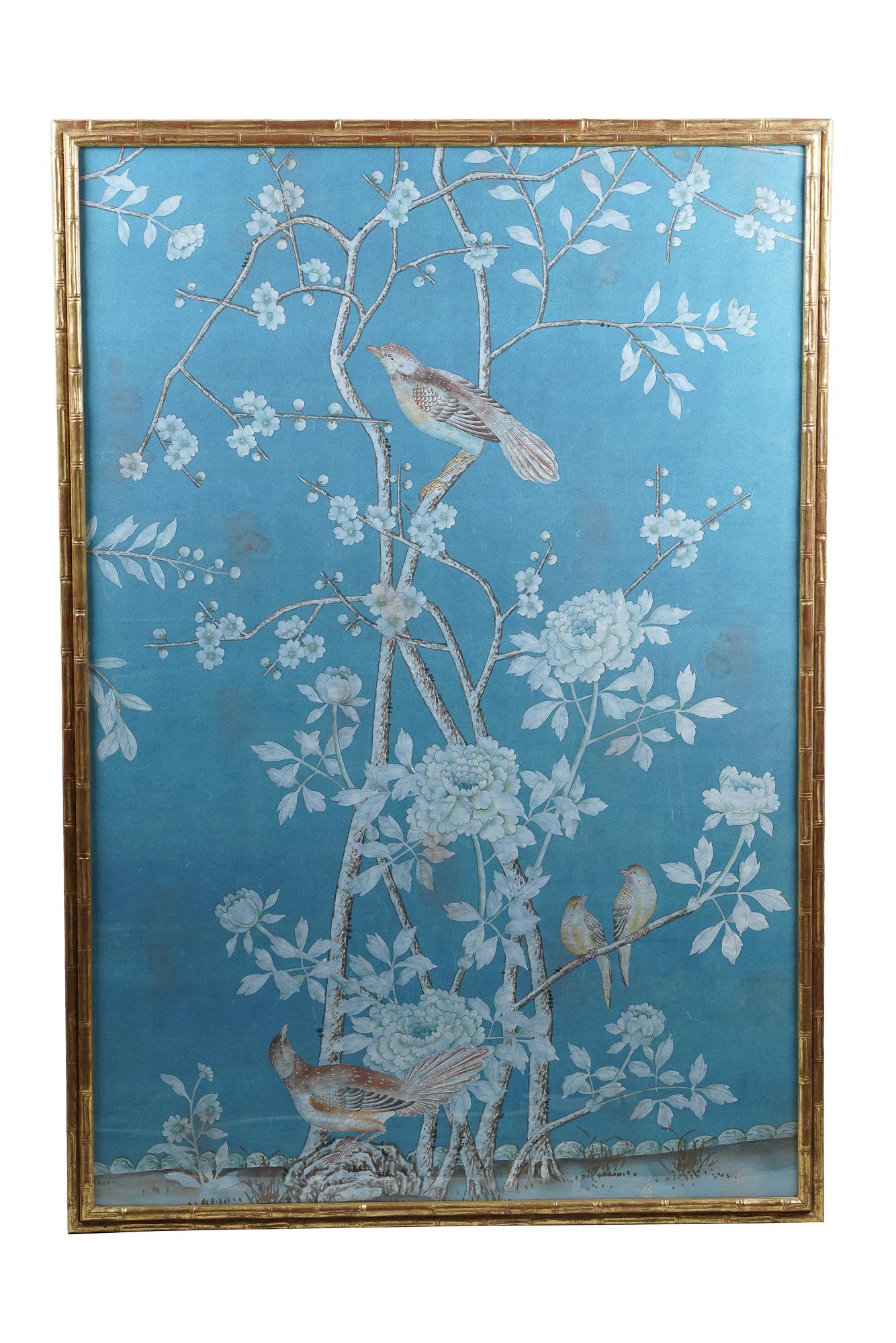 FRAMED CHINOISERIE WALLPAPER PANEL (1 of 13)
