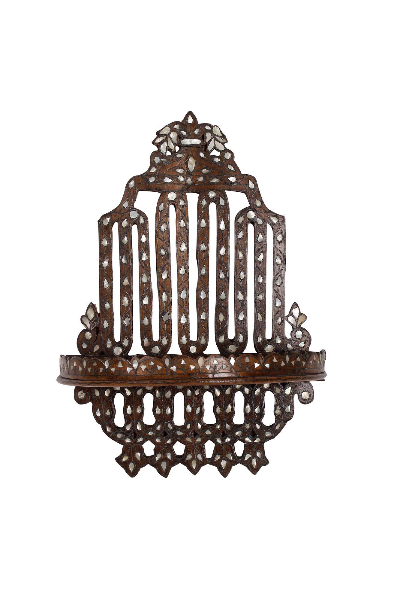 SYRIAN INLAID BRACKET: 18 x 15 inches