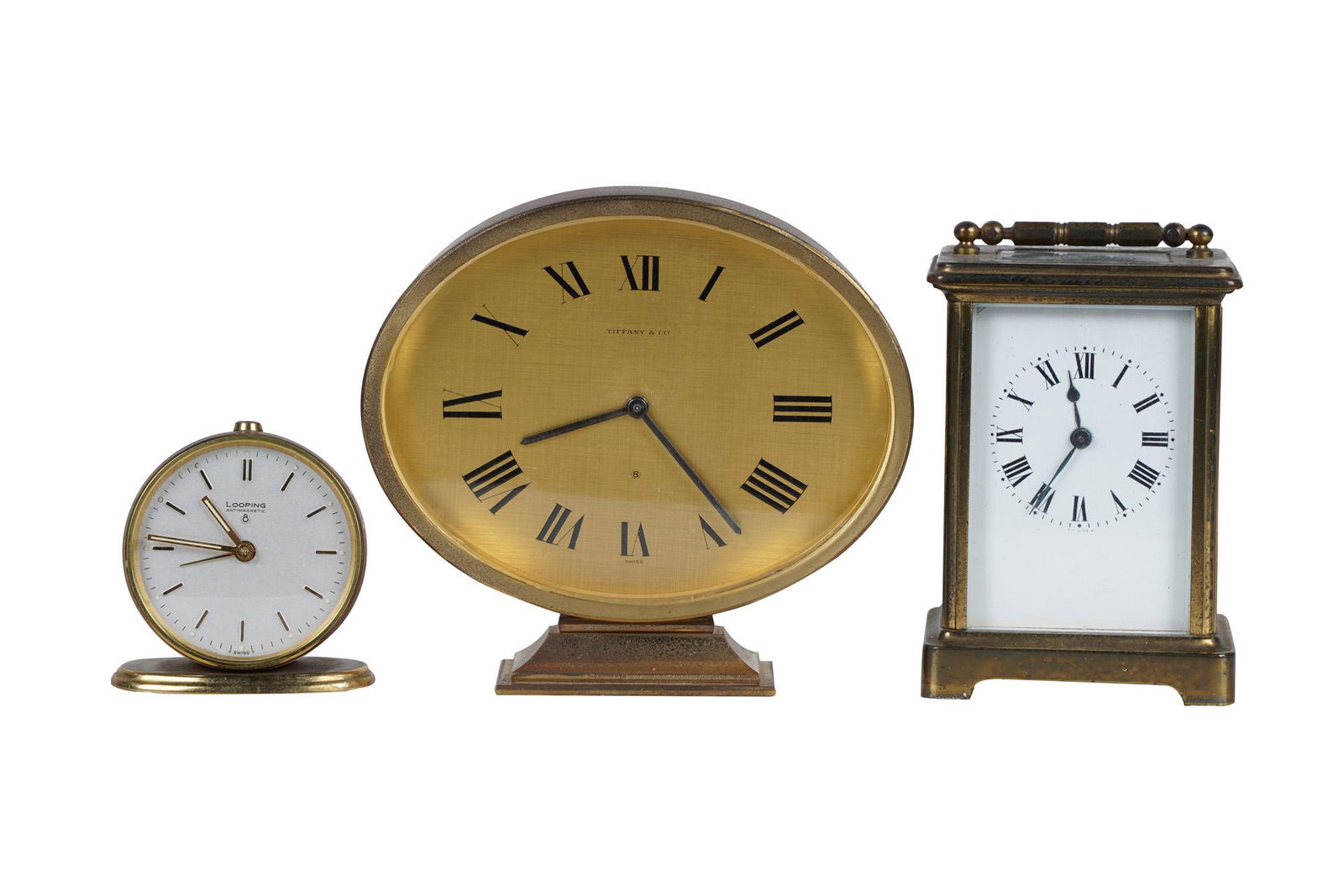 THREE ASSORTED DESK CLOCKS (1 of 10)
