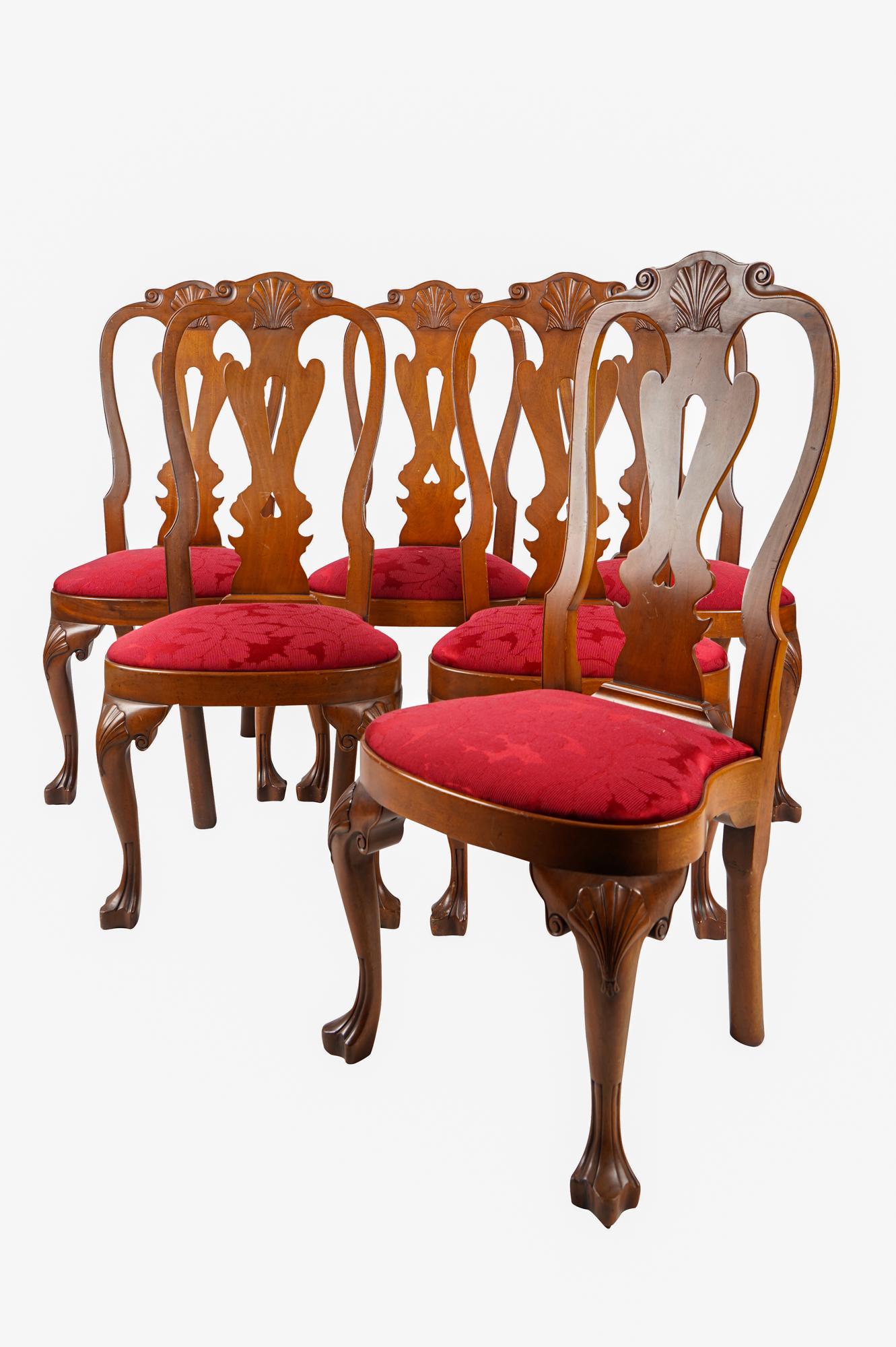 SET OF 20 WALNUT UPHOLSTERED DINING CHAIRS (1 of 9)