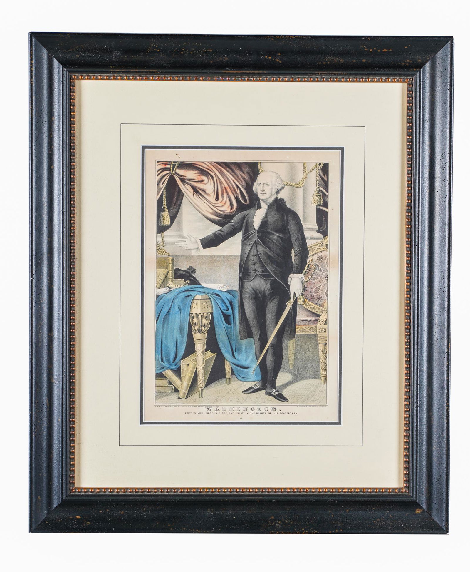 FRAMED ENGRAVING: GEORGE WASHINGTON (1 of 7)