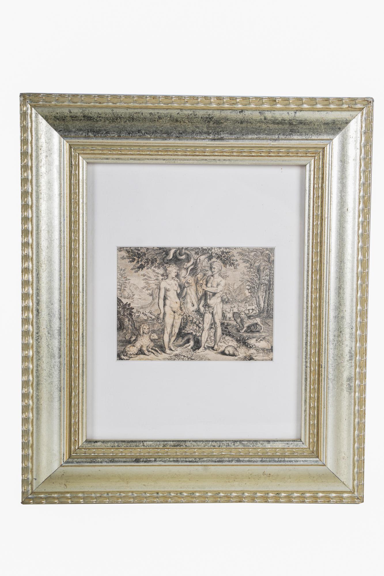 FRAMED ENGRAVING: ADAM & EVE (1 of 7)