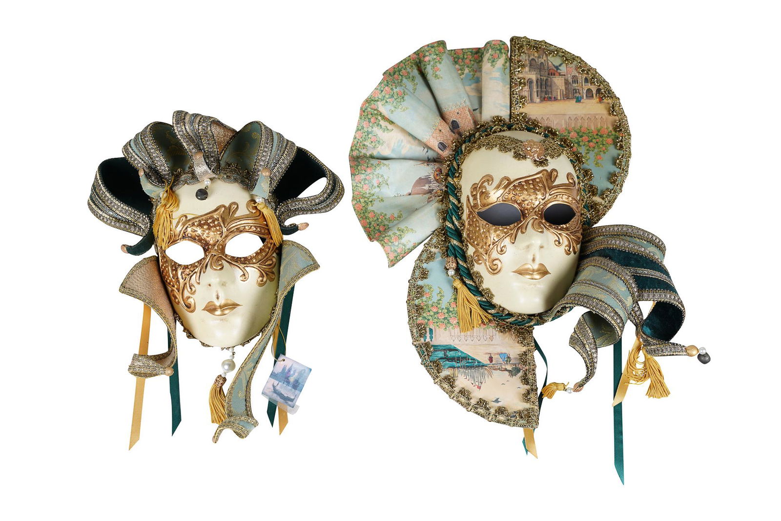 TWO ASSORTED VENETIAN MASKS (1 of 9)
