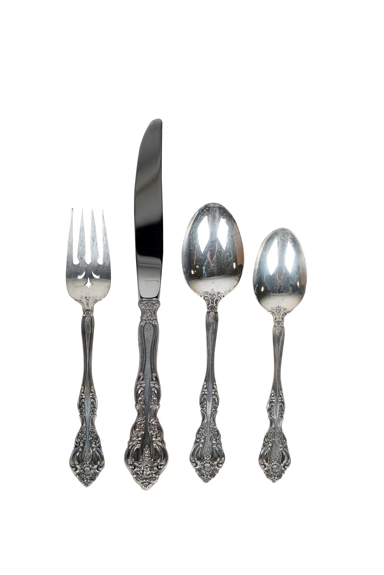 ONEIDA STERLING FLATWARE SERVICE (1 of 9)