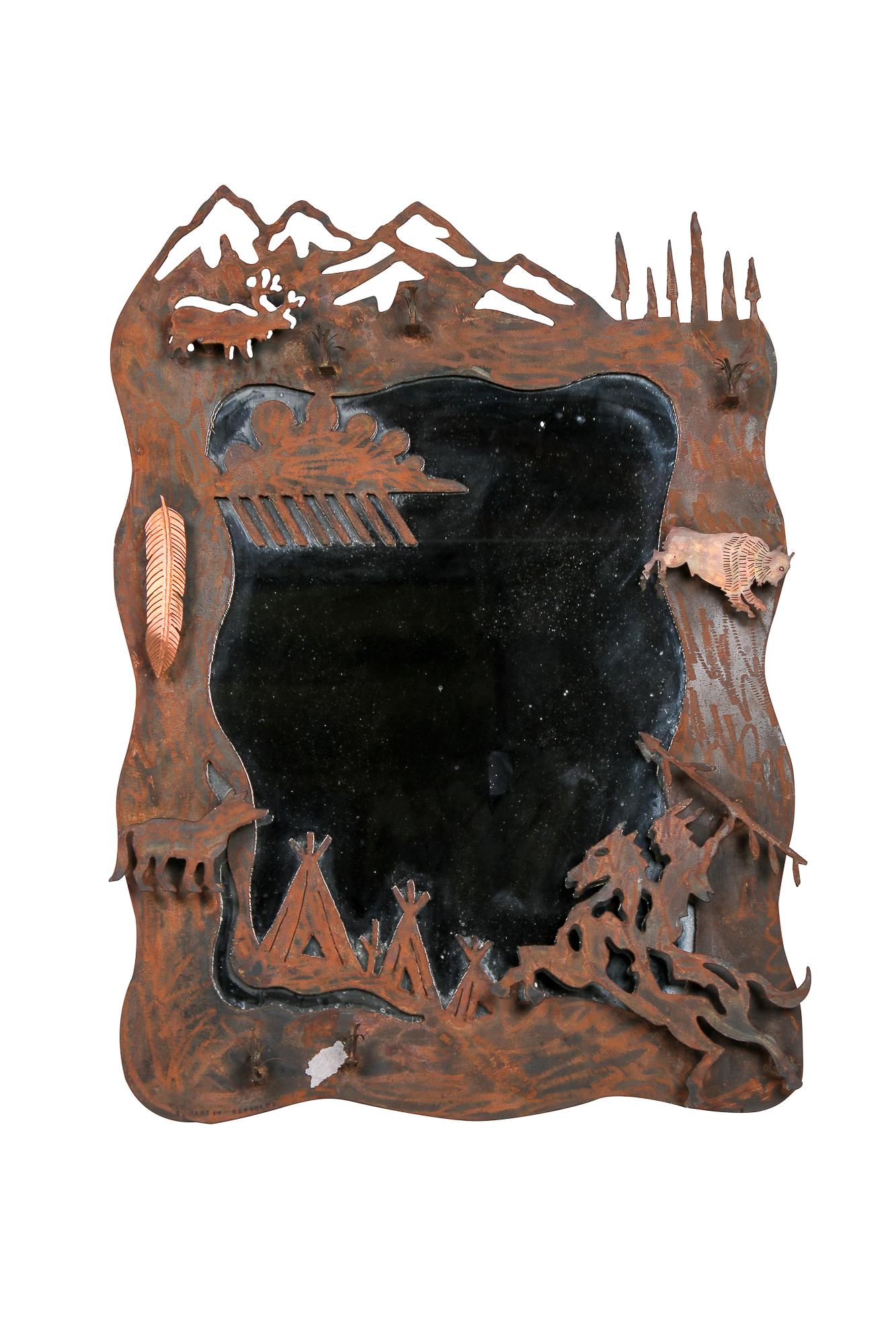 IRON WESTERN MOTIF MIRROR (1 of 6)