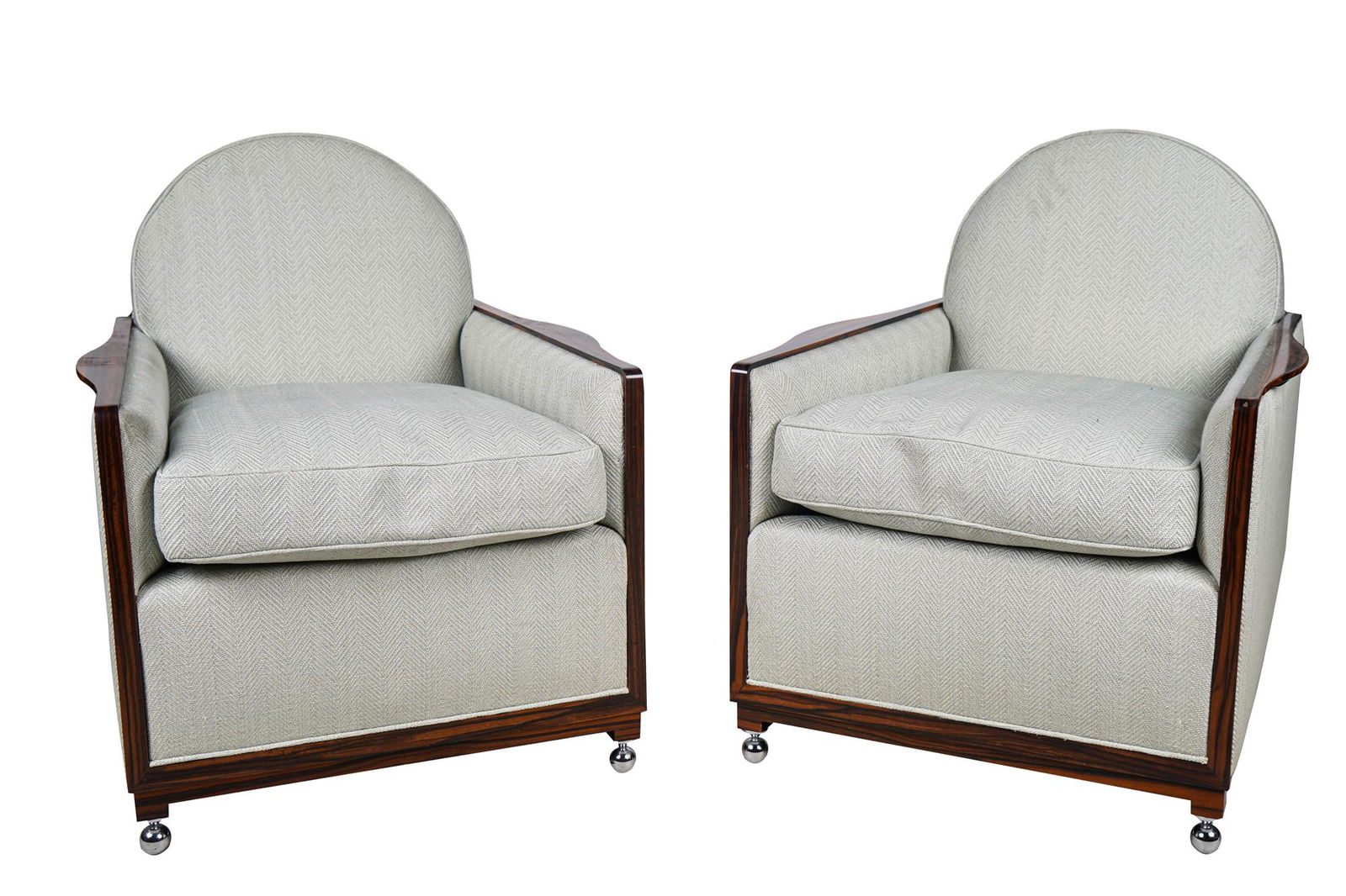 PAIR OF ART DECO STYLE BERGERES (1 of 5)