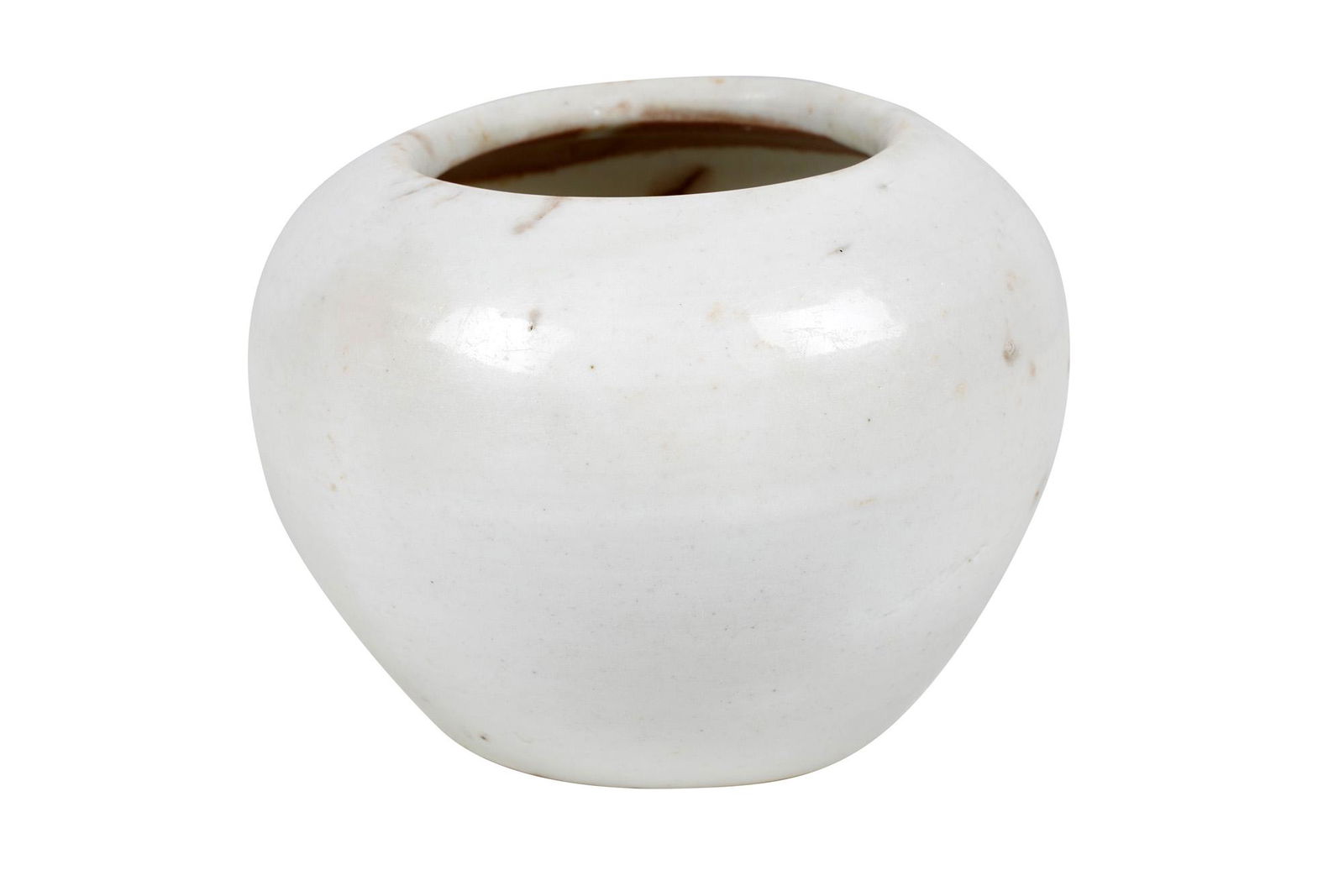 KOREAN WHITE GLAZED CERAMIC JAR (1 of 7)