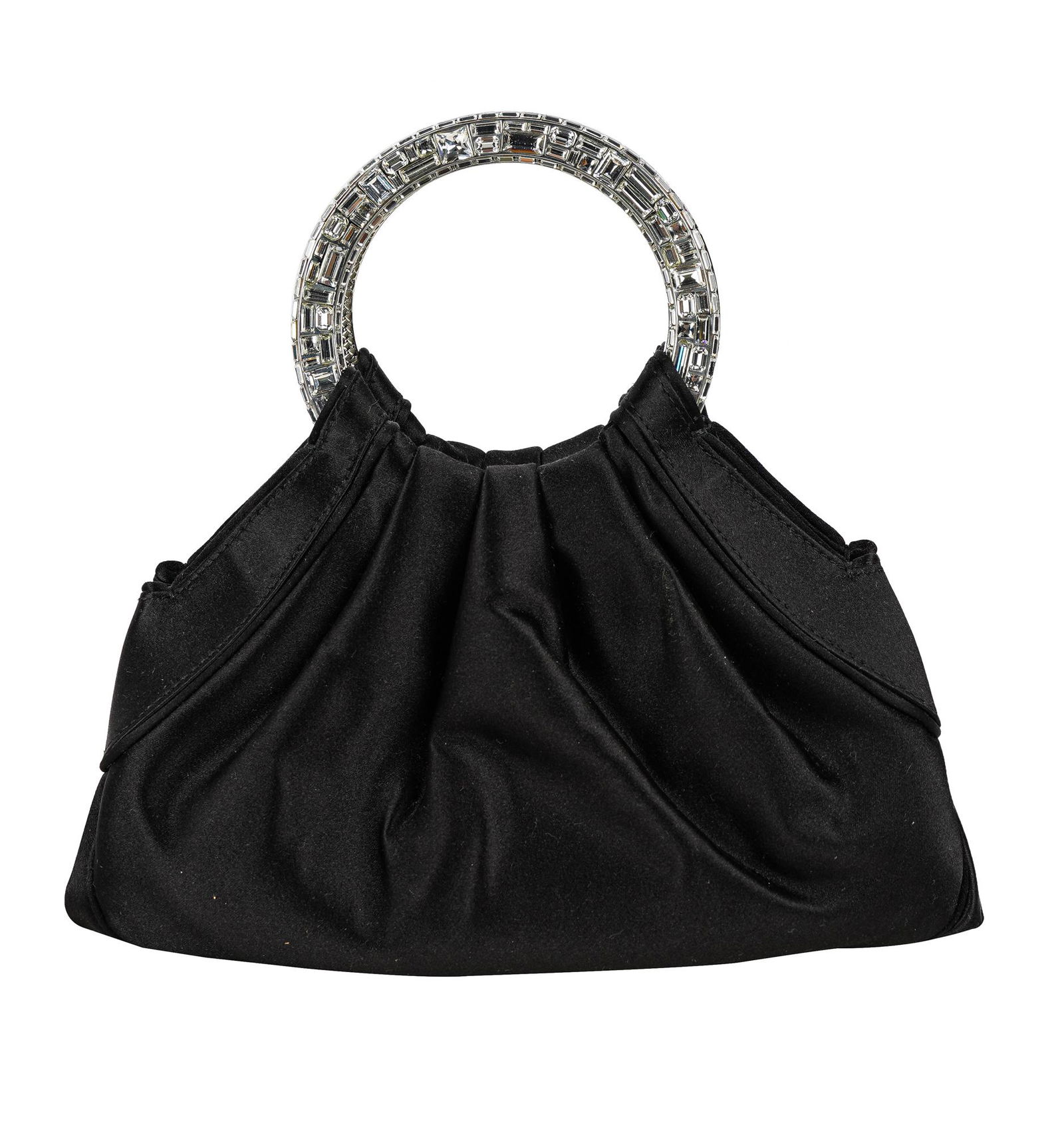 JUDITH LEIBER SILK & RHINESTONE EVENING BAG (1 of 10)