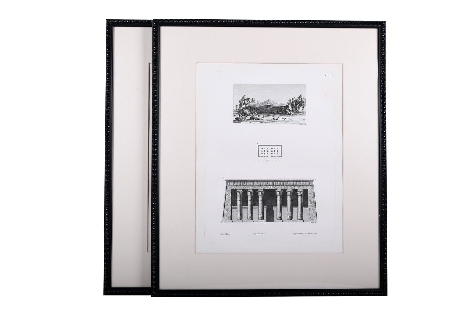 TWO FRAMED FRENCH ENGRAVINGS: EGYPT (1 of 10)