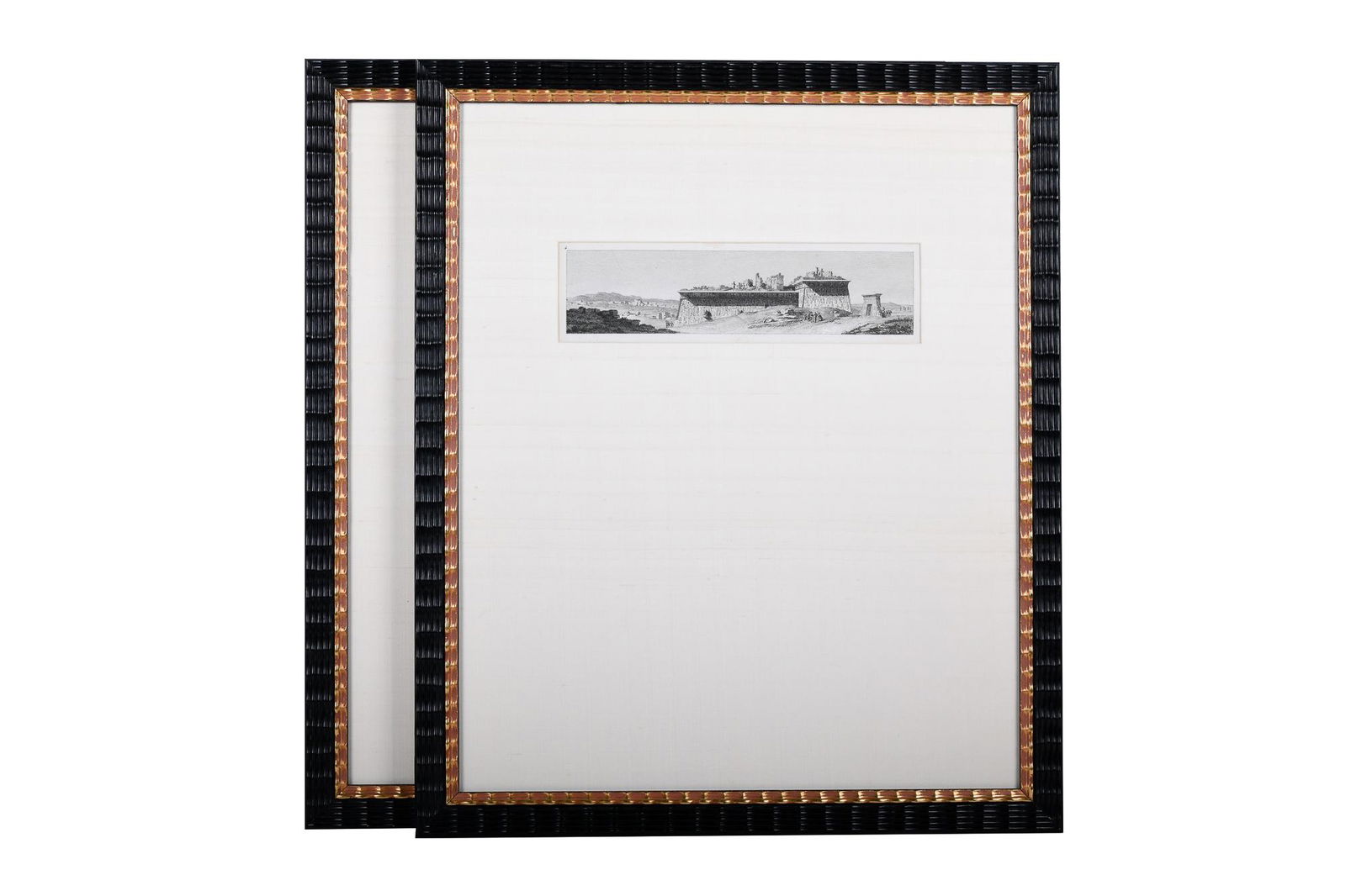 TWO FRAMED FRENCH ENGRAVINGS (1 of 6)