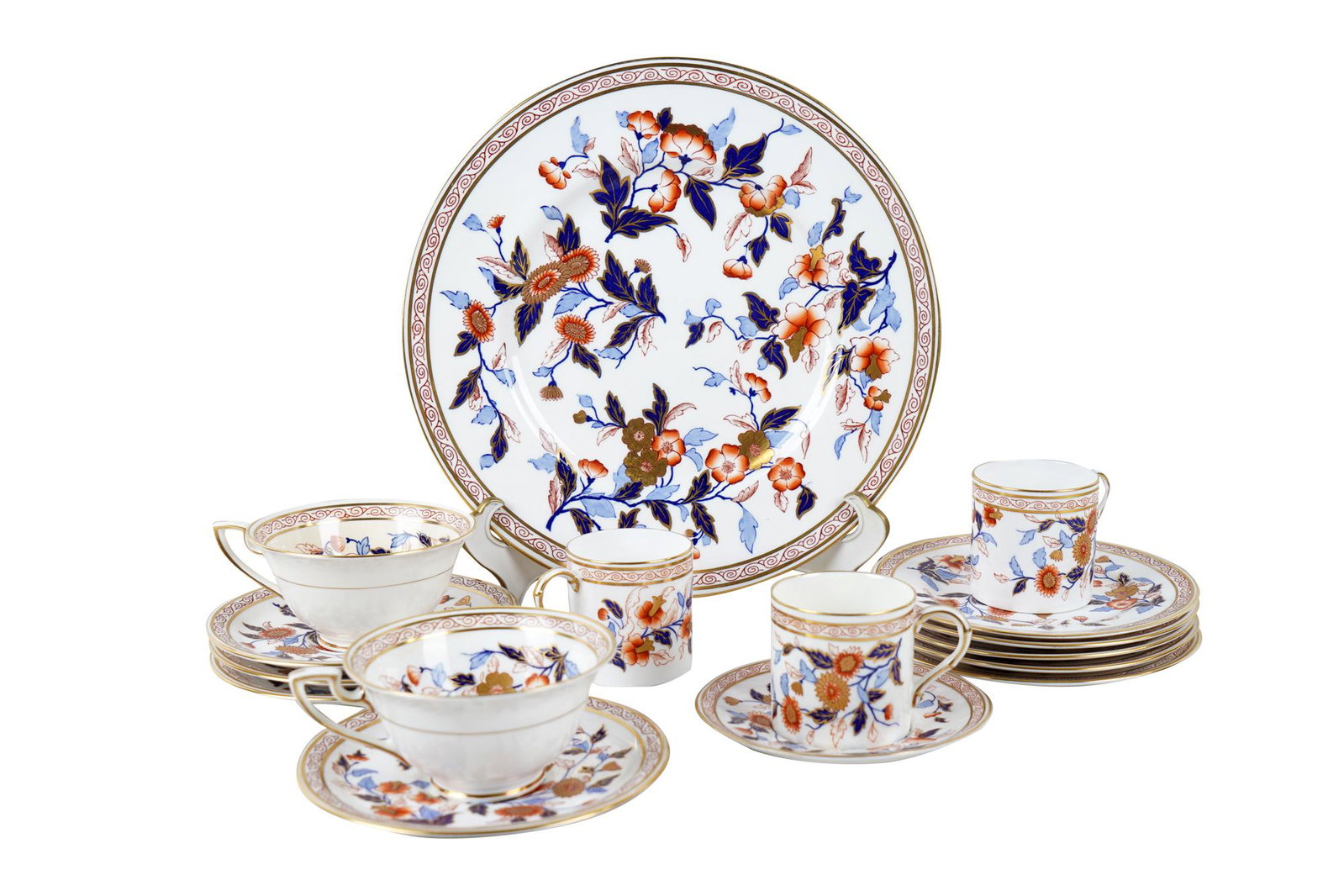 ROYAL WORCESTER PORCELAIN DINNER SERVICE: marked "Royal Worcester Bone China Made in England", most pieces date-marked for 1949, comprising: 12 dinner plates (10 1/2" diameter, 11 salad plates (8" diameter), 12 bread plates (6 1/4" diameter),