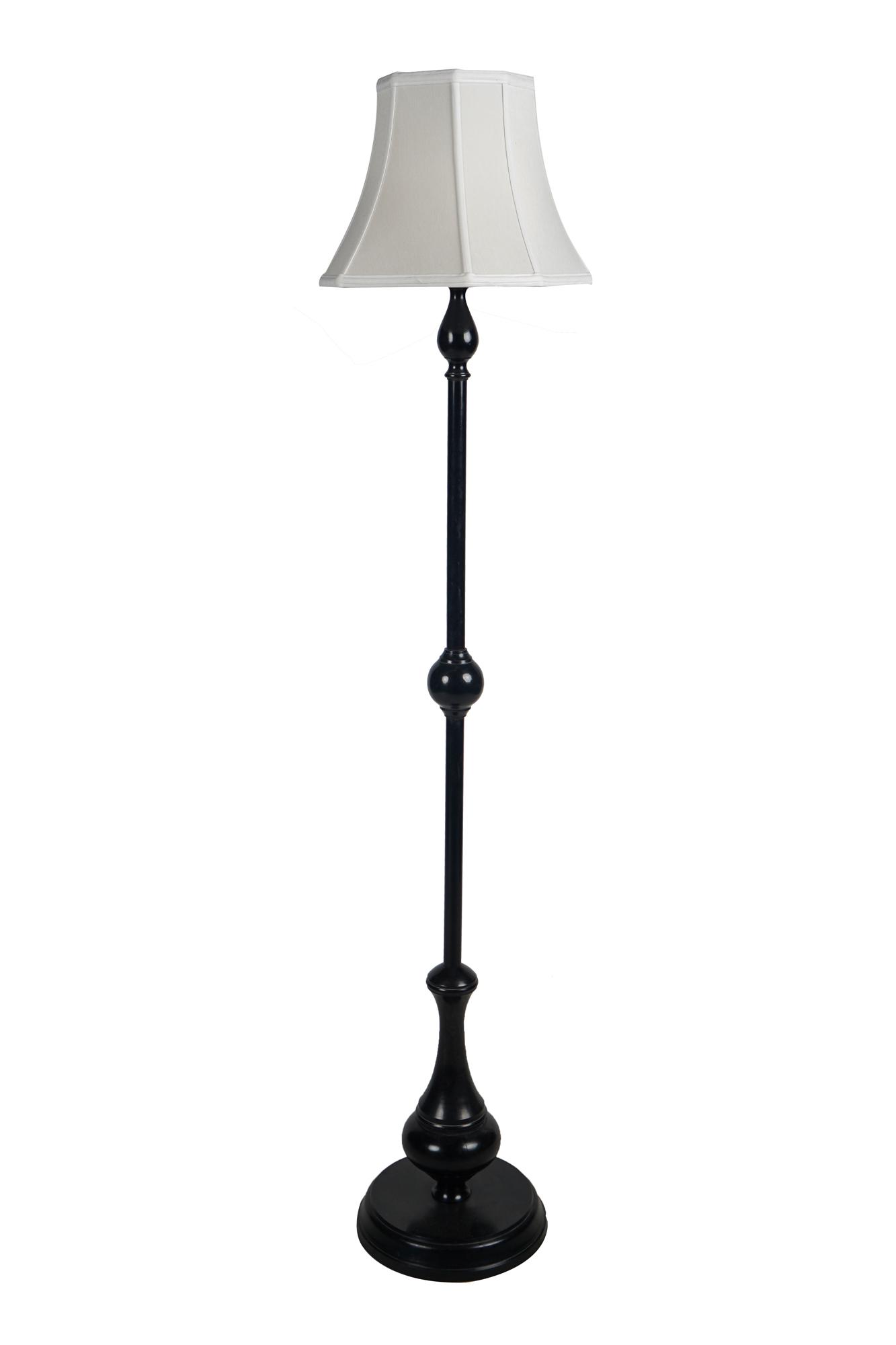 BLACK PAINTED METAL FLOOR LAMP (1 of 5)