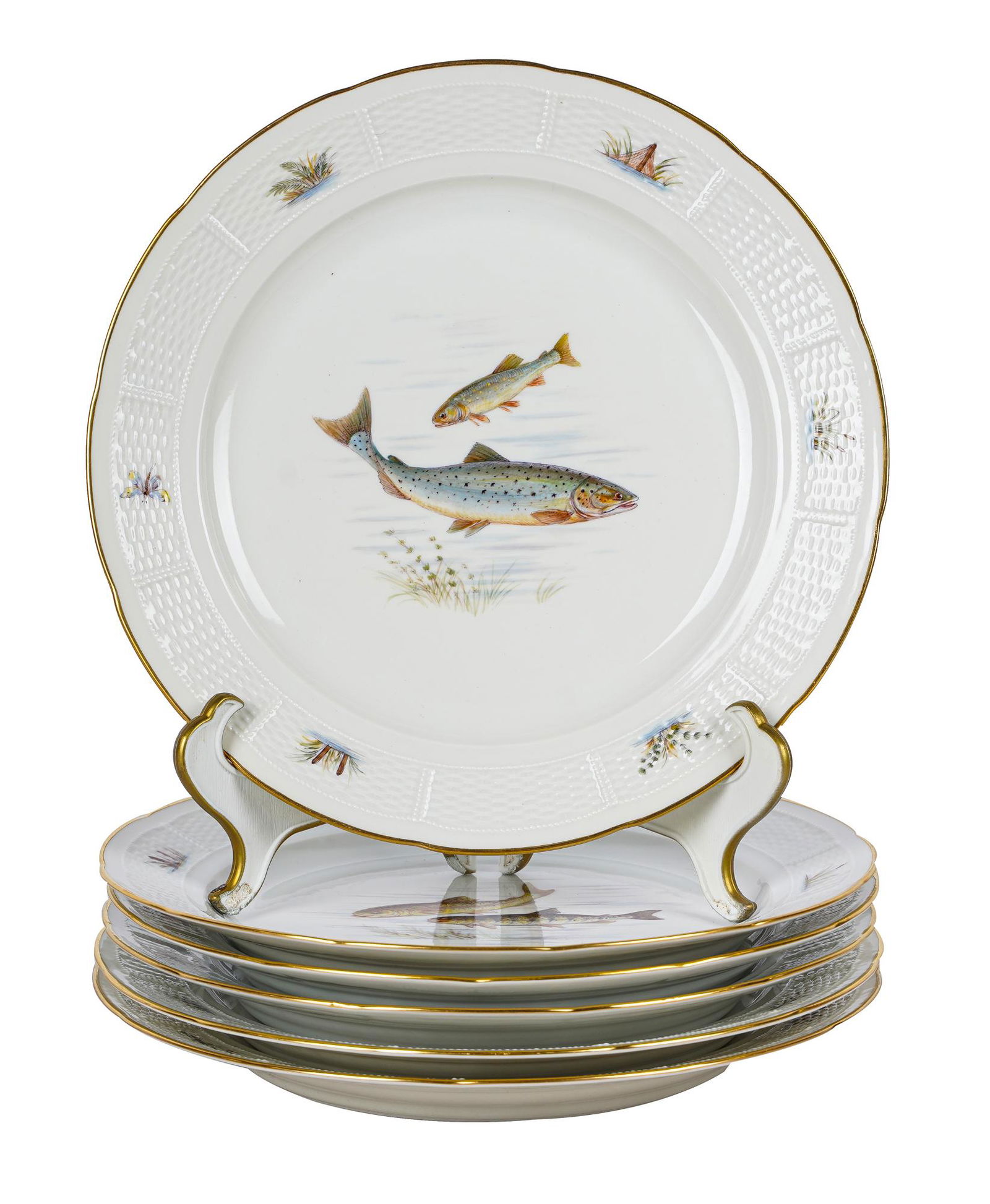 SIX NYMPHENBURG PORCELAIN PLATES (1 of 11)