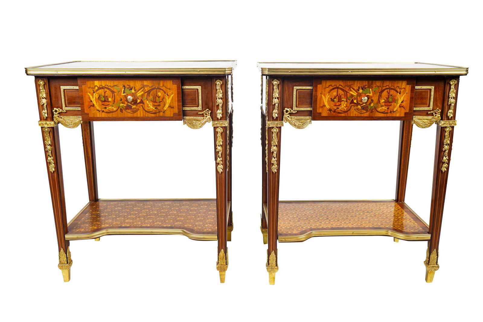 PAIR OF LOUIS XVI STYLE TABLES (1 of 7)