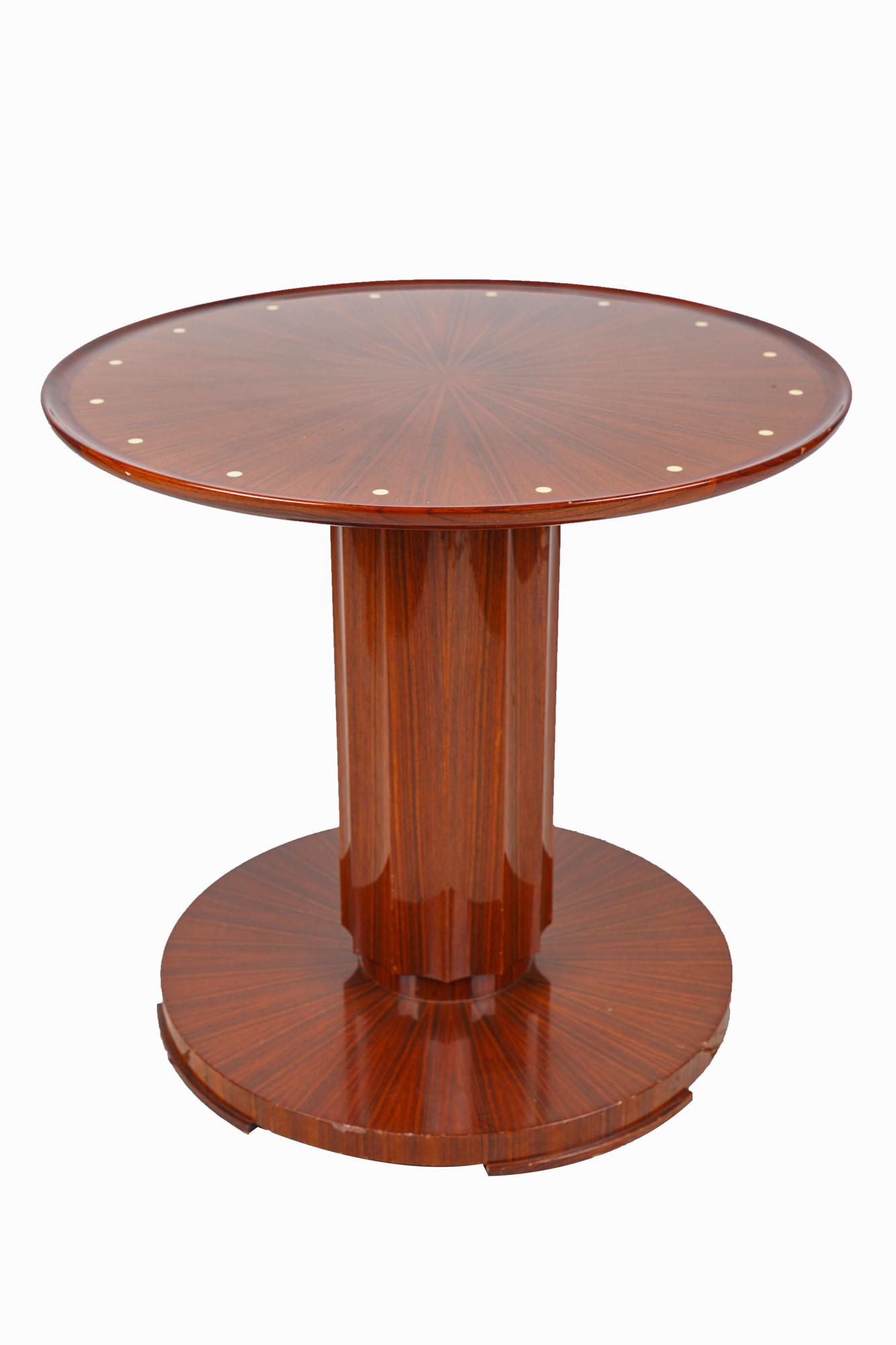FRANK POLLARO: ART DECO-STYLE INLAID ROSEWOOD SIDE (1 of 7)