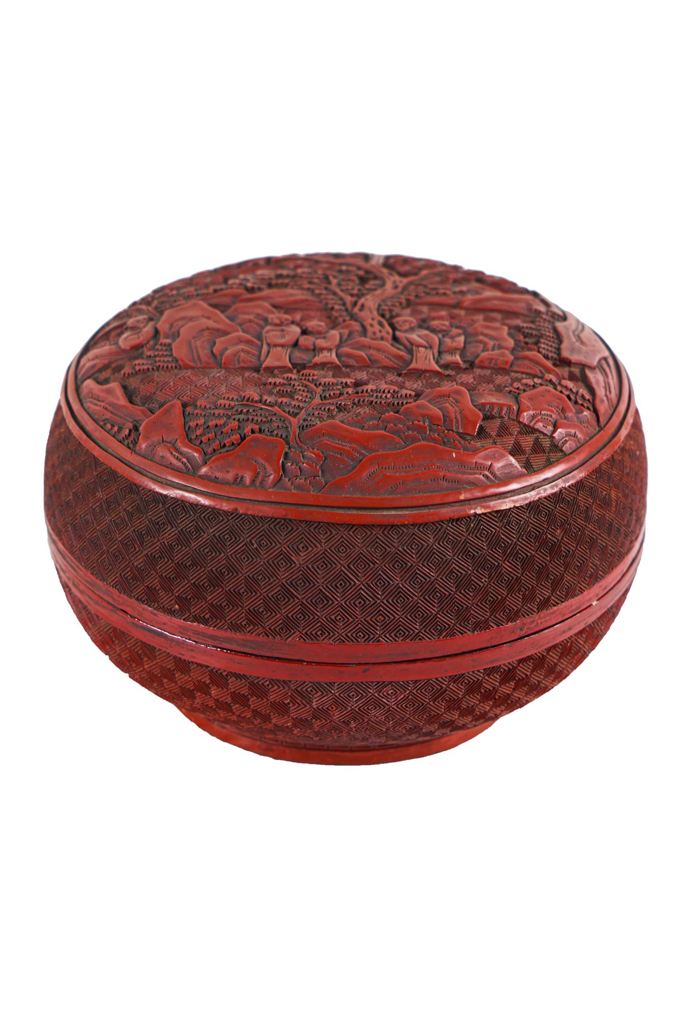 CHINESE CINNABAR BOX (1 of 5)