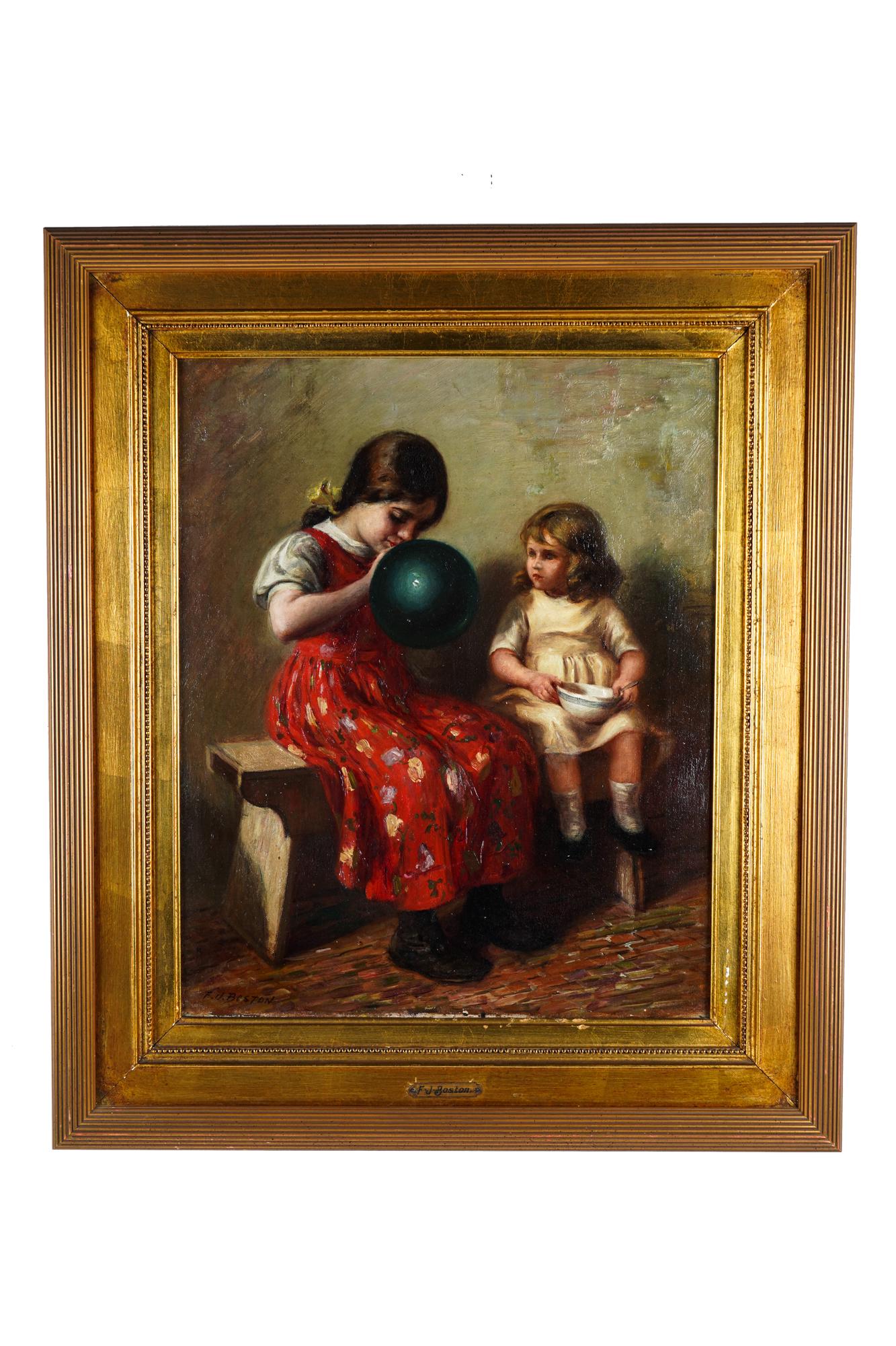 FREDERICK JAMES BOSTON: "TWO CHILDREN" (1 of 8)