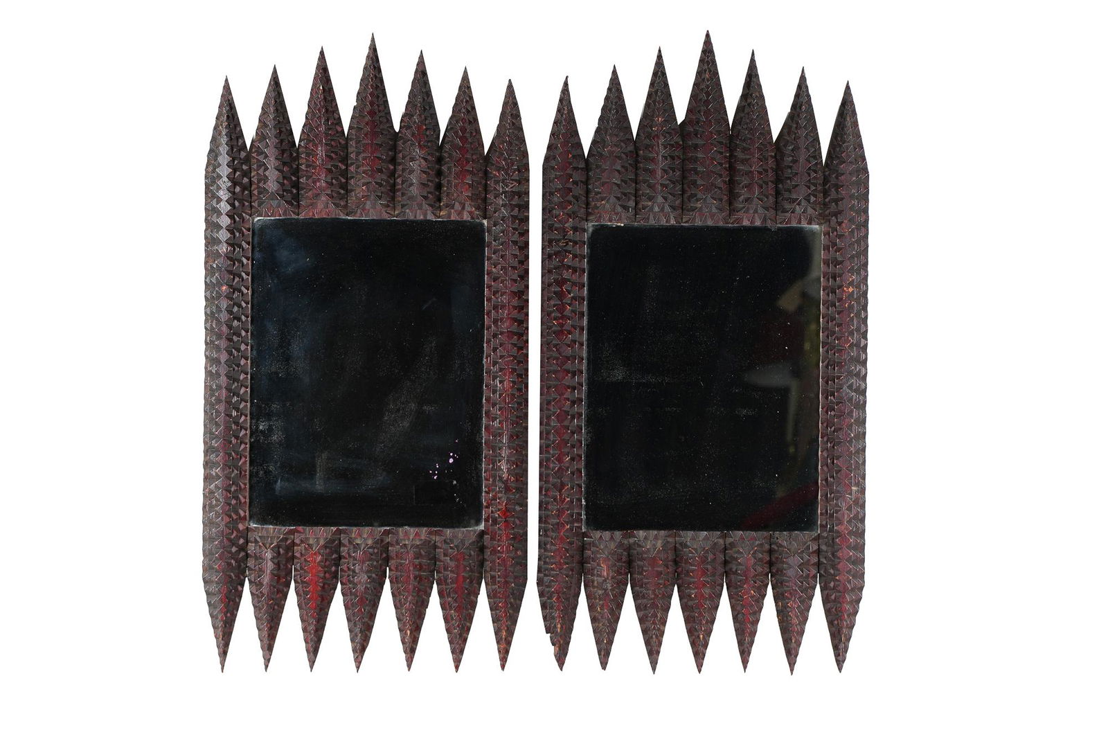 PAIR OF BRITISH TRAMP ART MIRRORS (1 of 10)