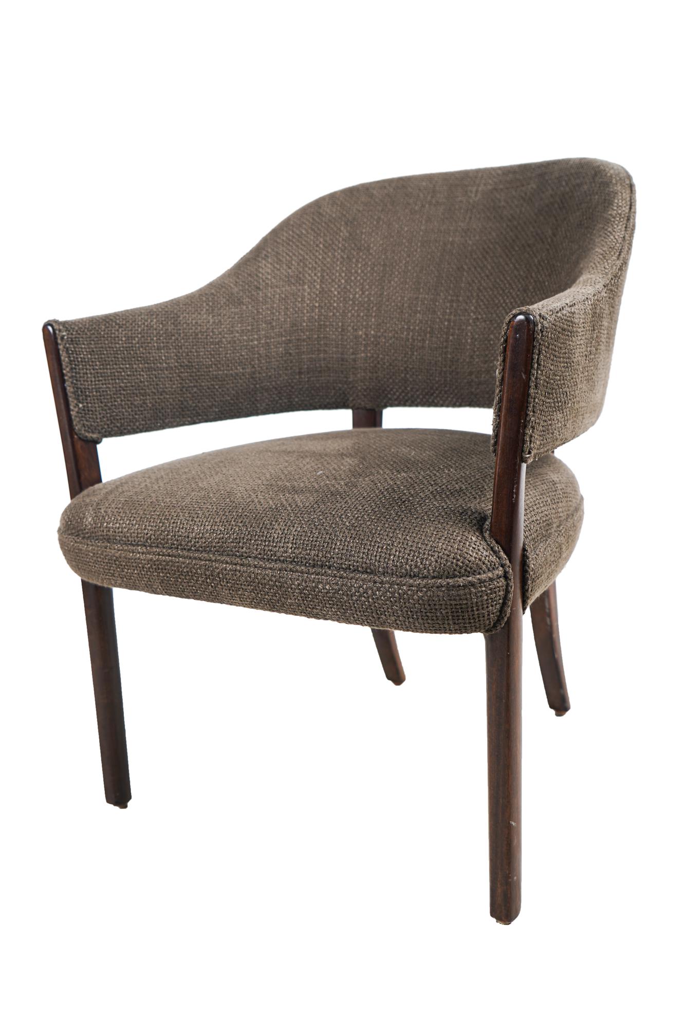 MODERN GREY-UPHOLSTERED ARMCHAIR (1 of 6)