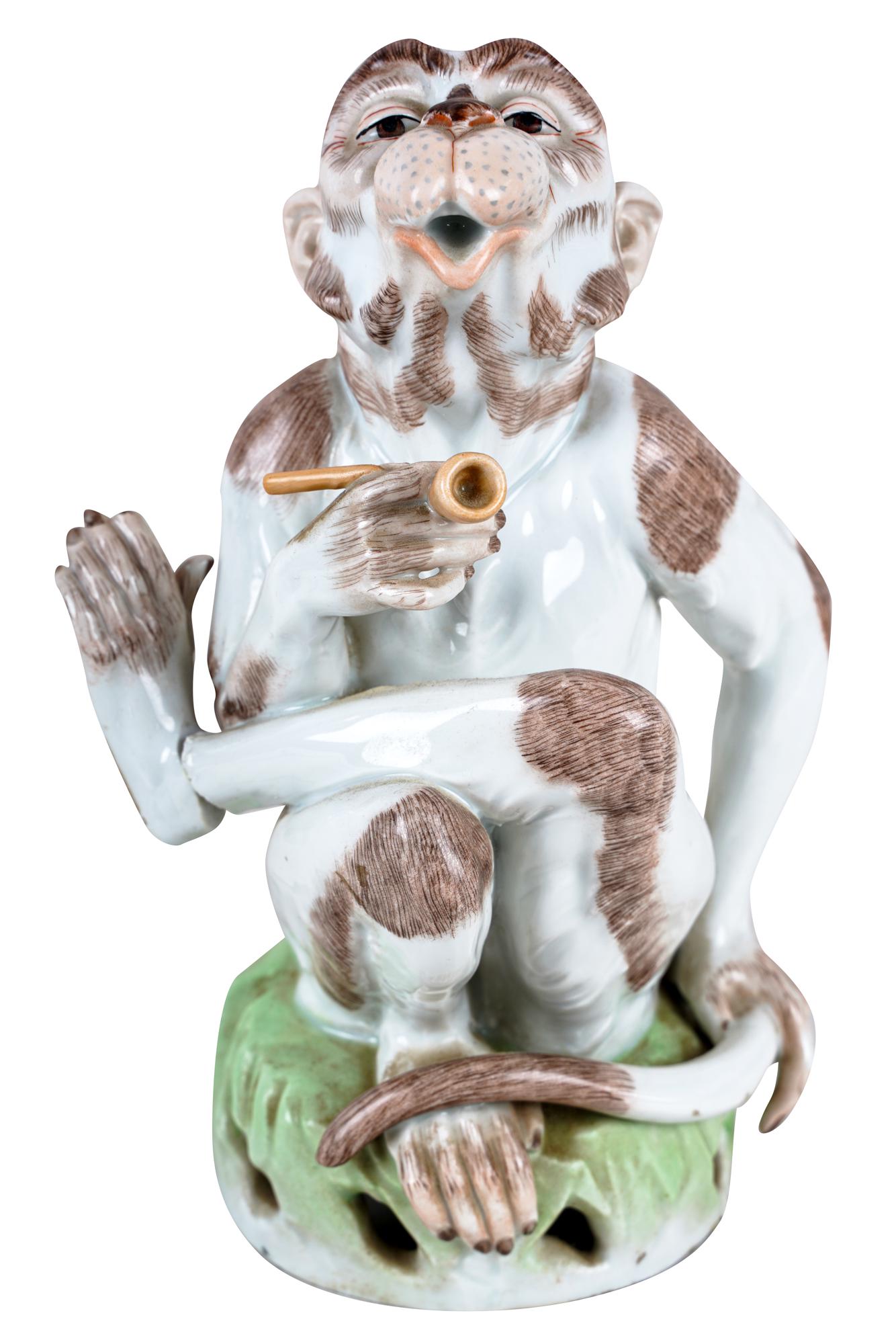 DRESDEN PORCELAIN MONKEY FIGURE (1 of 11)