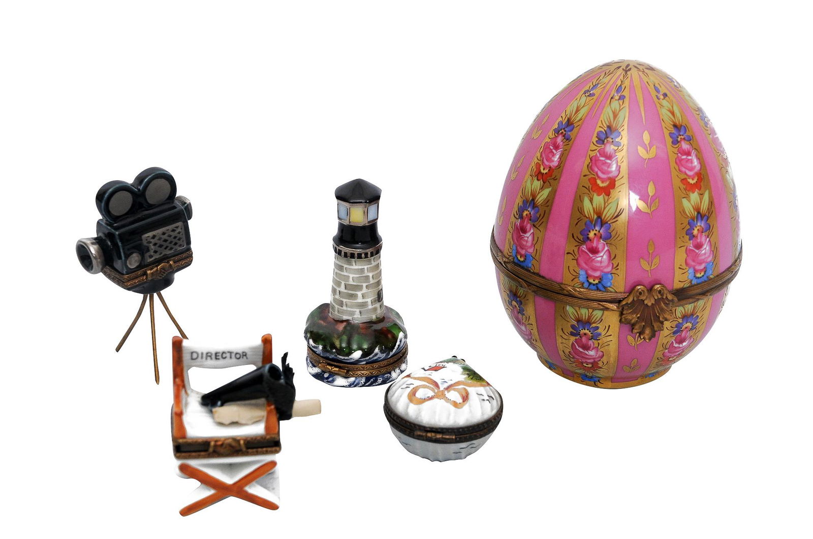 FIVE LIMOGES FRANCE PORCELAIN BOXES (1 of 14)