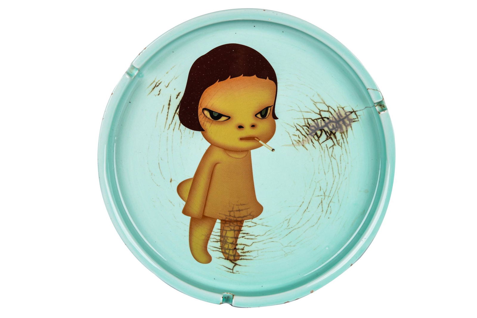 Yoshitomo Nara Too Young To Die Ceramic Ashtray