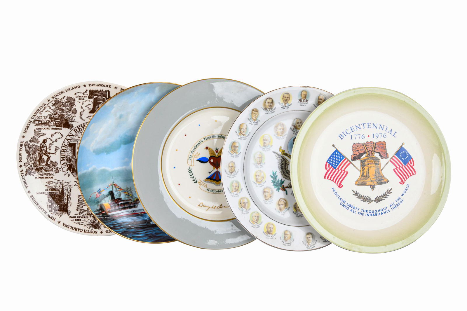 FIVE PATRIOTIC COLLECTOR'S DISHES (1 of 11)