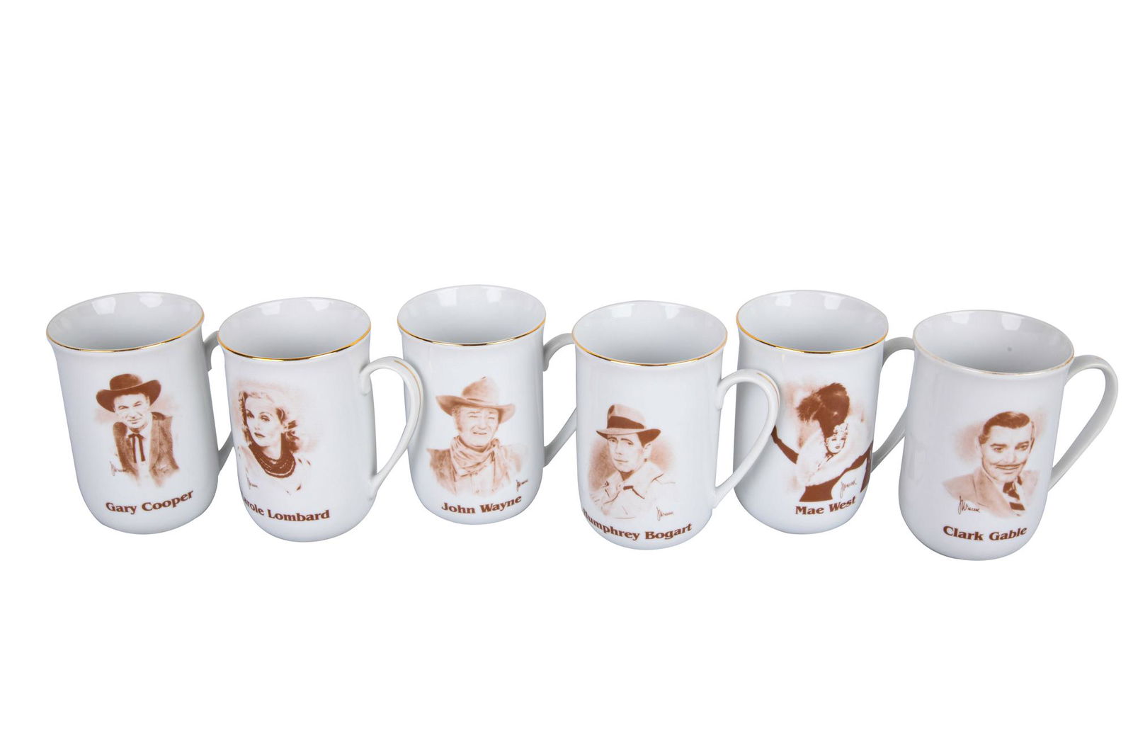 SIX HOLLYWOOD HALL OF FAME MUSEUM MUGS (1 of 8)