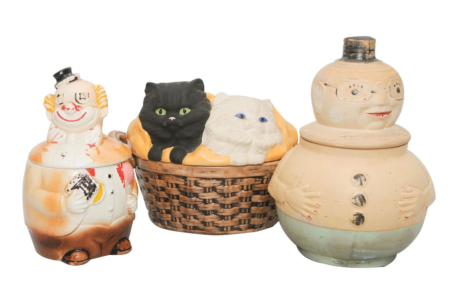 THREE ASSORTED CERAMIC COOKIE JARS (1 of 6)
