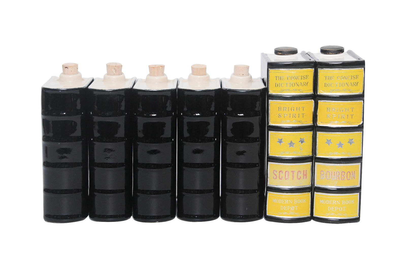 SEVEN ASSORTED BOOK FORM LIQUOR BOTTLES (1 of 10)