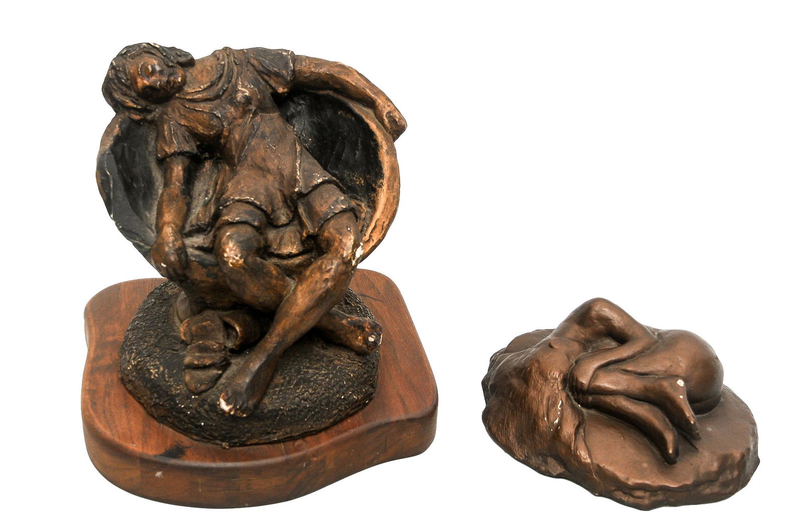 TWO ASSORTED FIGURES OF SLEEPING WOMEN (1 of 6)