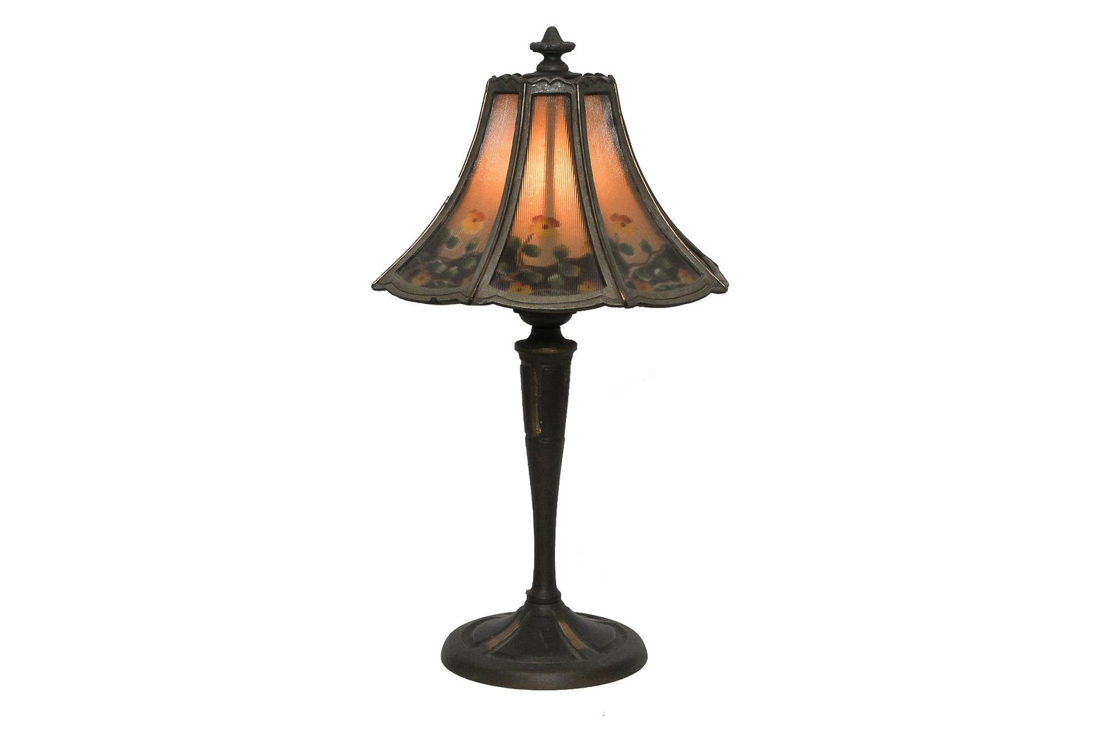 AMERICAN REVERSE PAINTED TABLE LAMP (1 of 7)