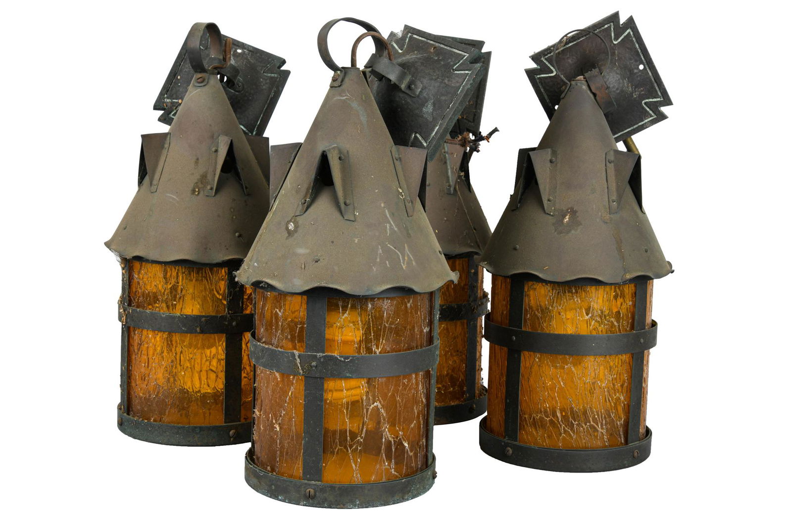 FOUR ARTS AND CRAFTS CEILING LIGHTS (1 of 10)