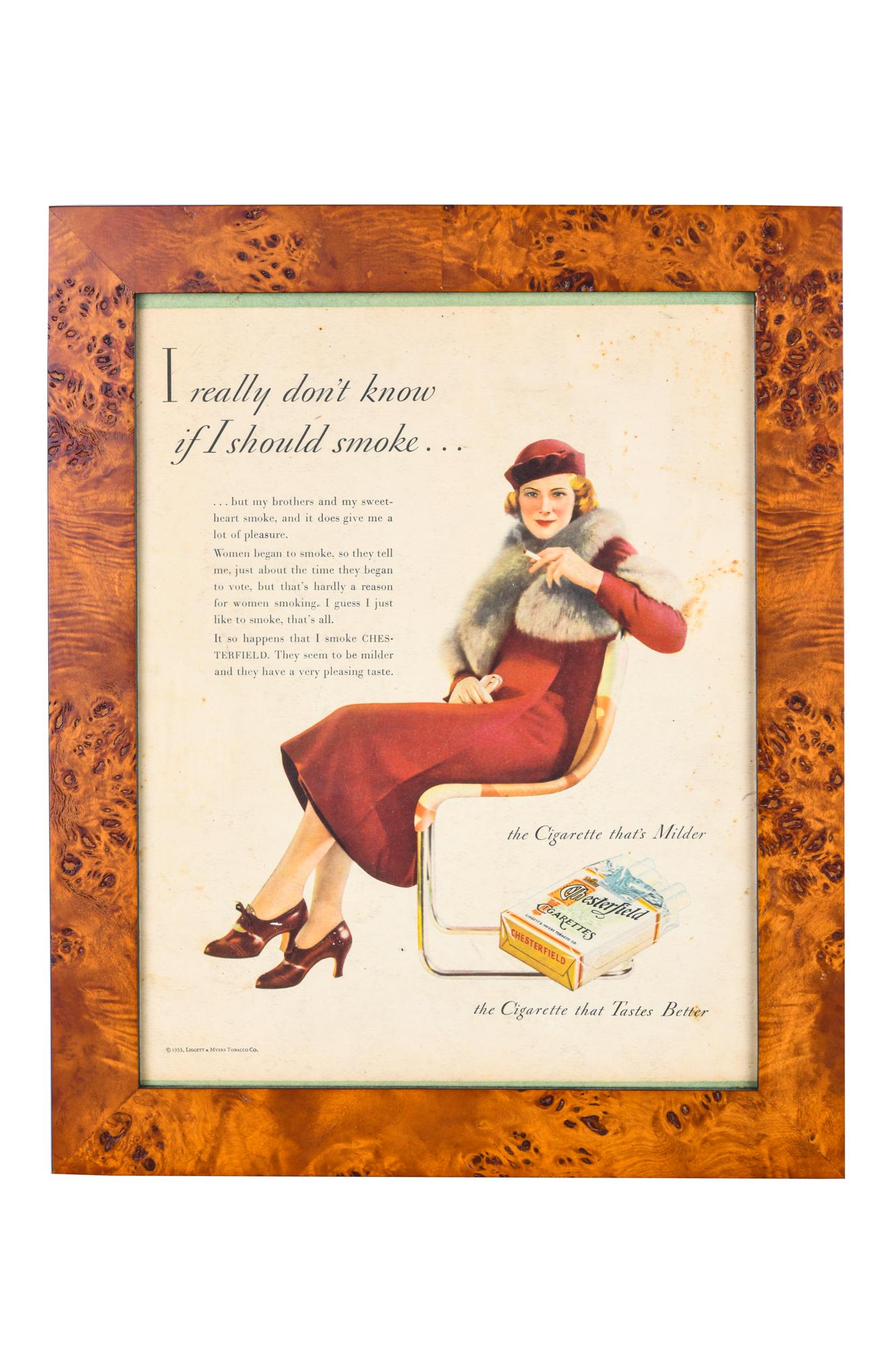 LIGGET & MYERS TOBACCO CIGARETTE ADVERTISEMENT (1 of 9)