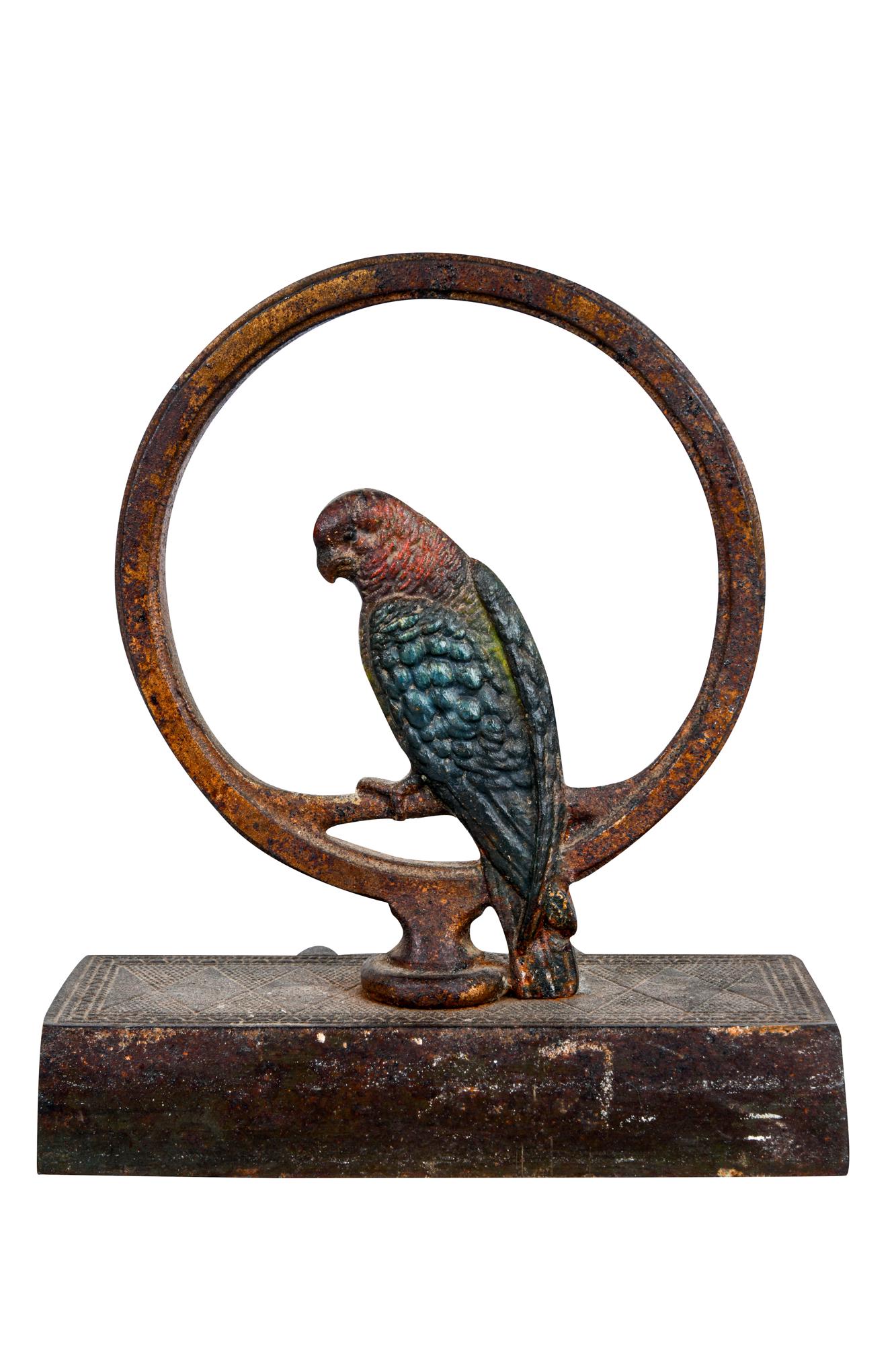 PAINTED IRON BIRD DOORSTOP (1 of 6)
