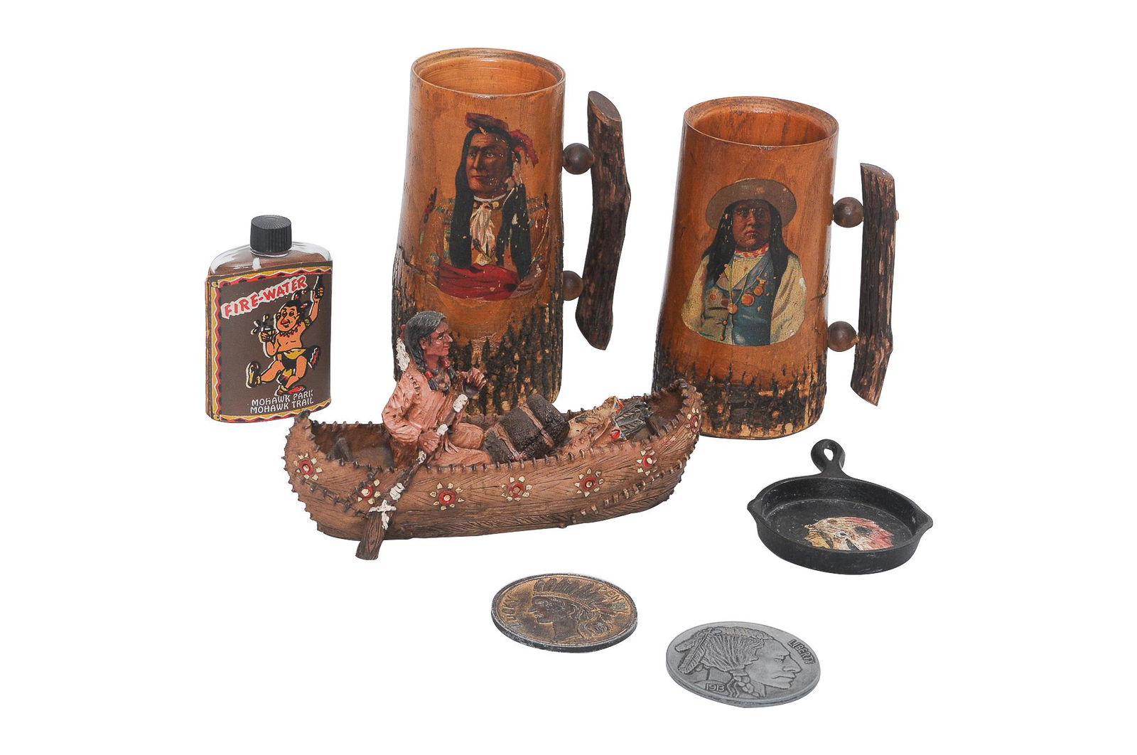 GROUP OF NATIVE AMERICAN MOTIF DECORATIVE ITEMS (1 of 13)