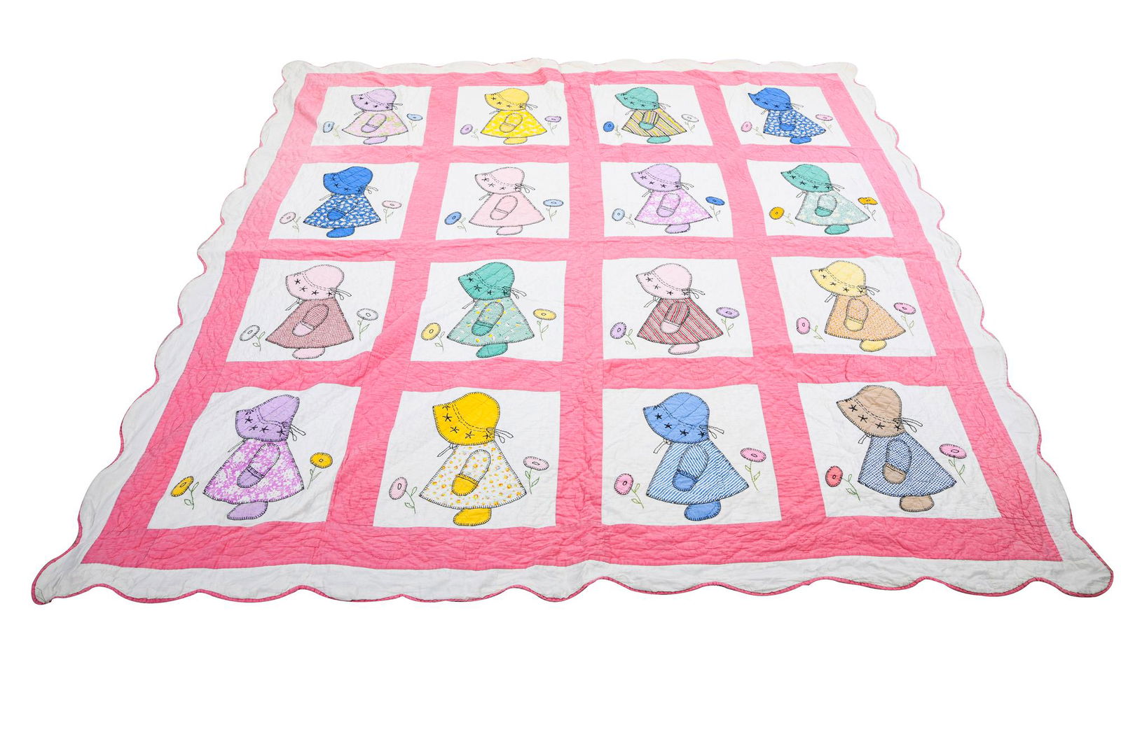 MULTI-COLOR BONNET GIRL QUILT (1 of 8)
