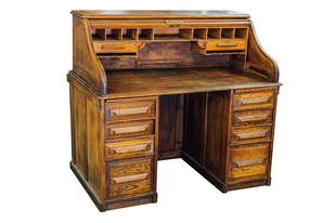 305 Oak Roll Top Desk Buchan Loose Leaf Records Compa Mar 24 2009 Uniques Antiques Inc In Pa