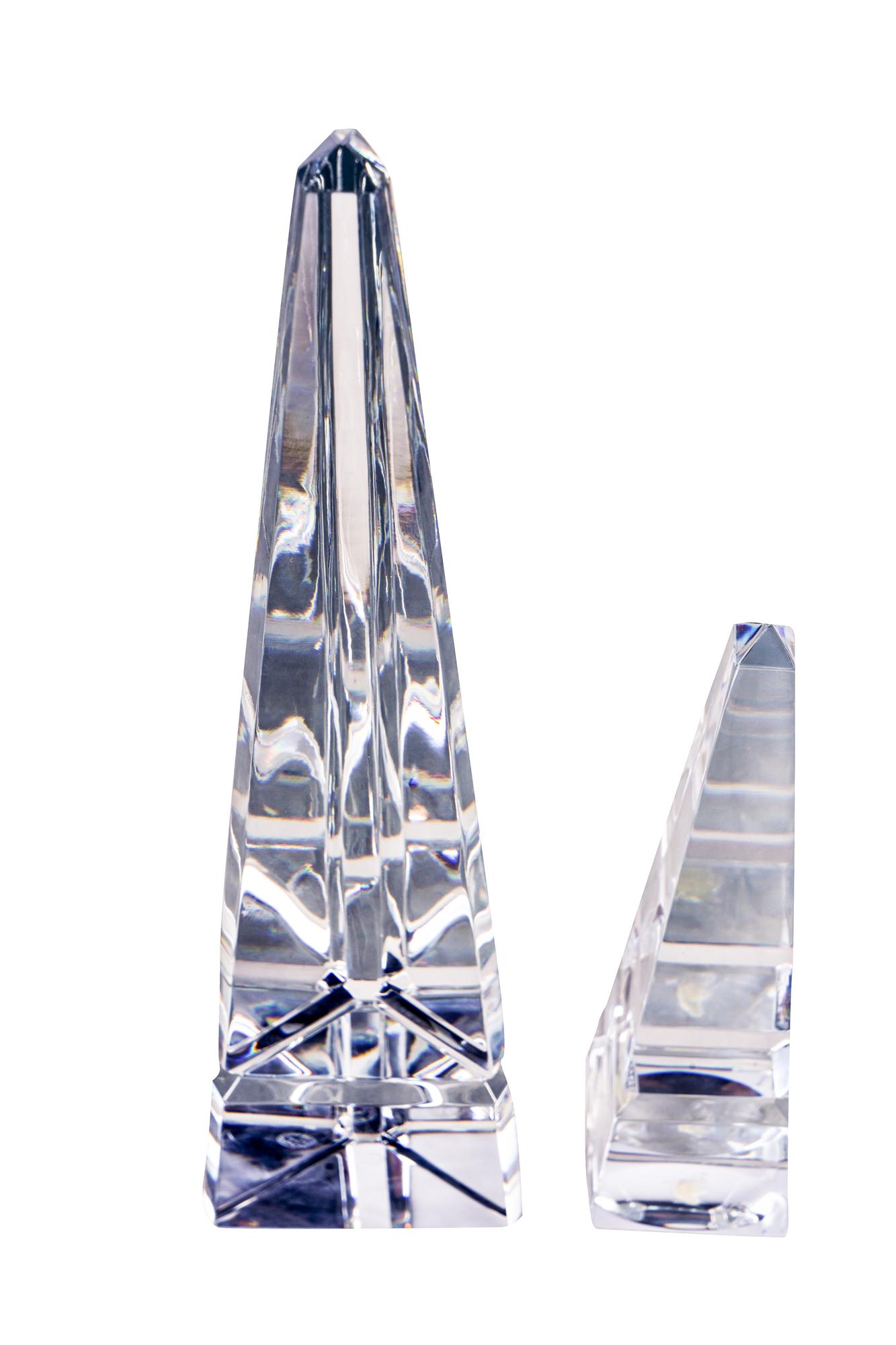 TWO BACCARAT CRYSTAL OBELISKS (1 of 8)