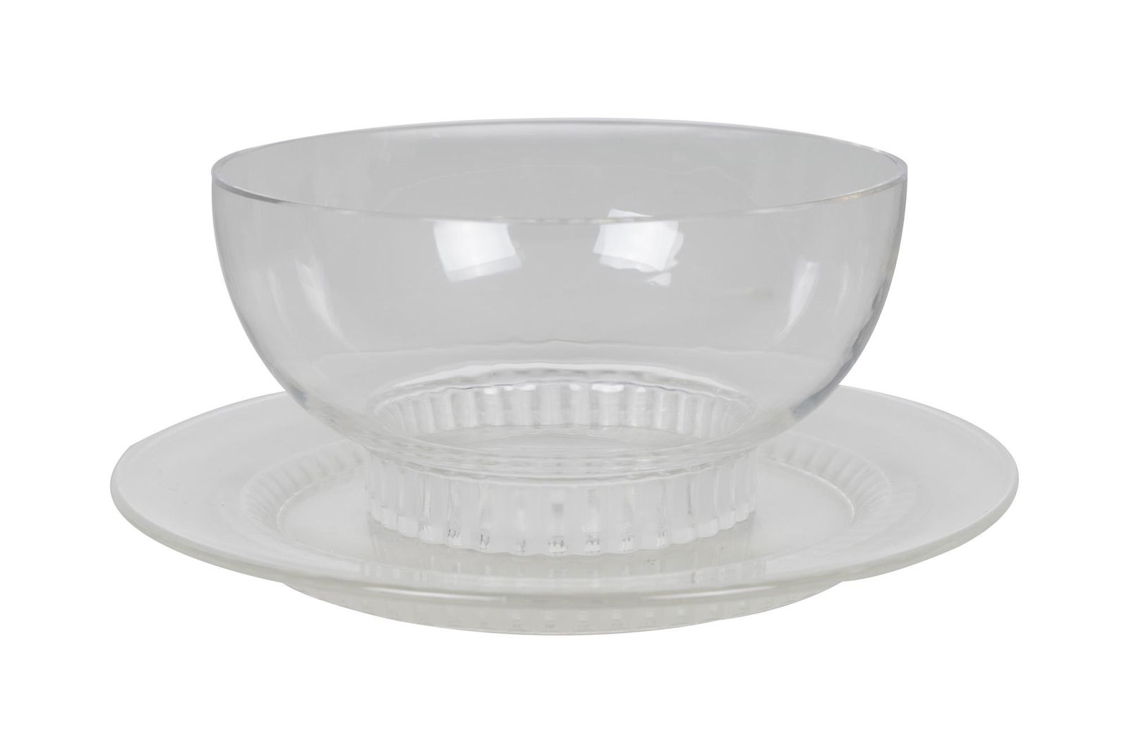 SET OF R. LALIQUE GLASS BOWLS & PLATES (1 of 8)